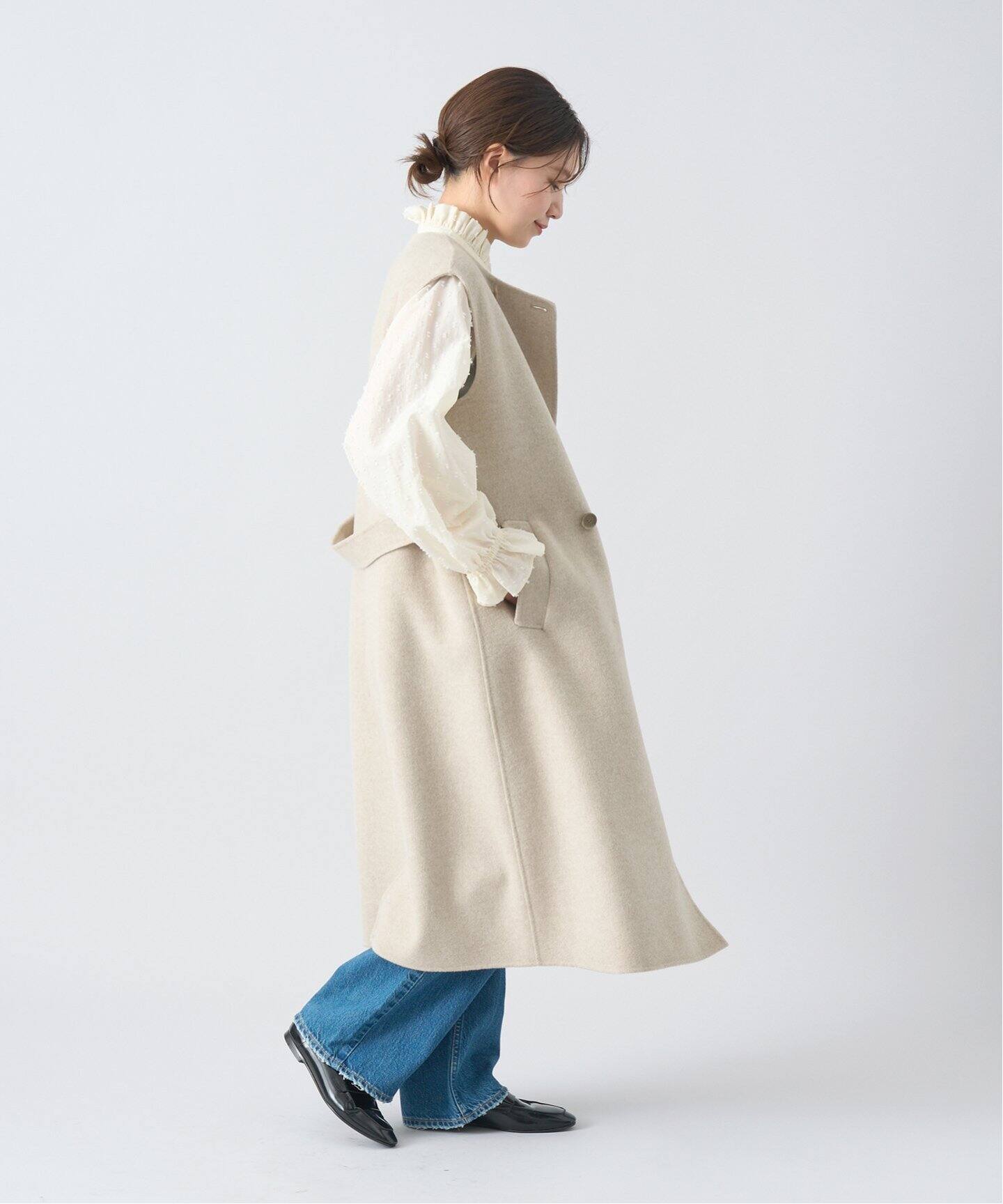 ドットタフタショートギャザーブラウス（シャツ／ブラウス）｜IENA