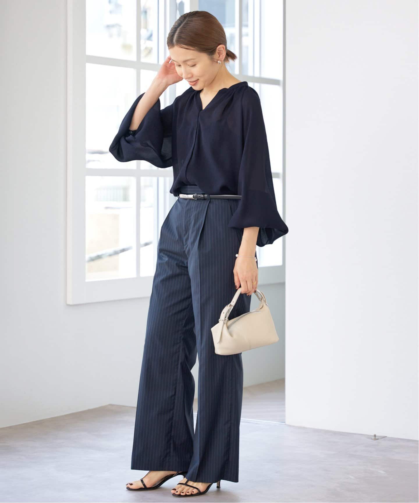 シアージョーゼット ギャザーブラウス（シャツ／ブラウス）｜IENA