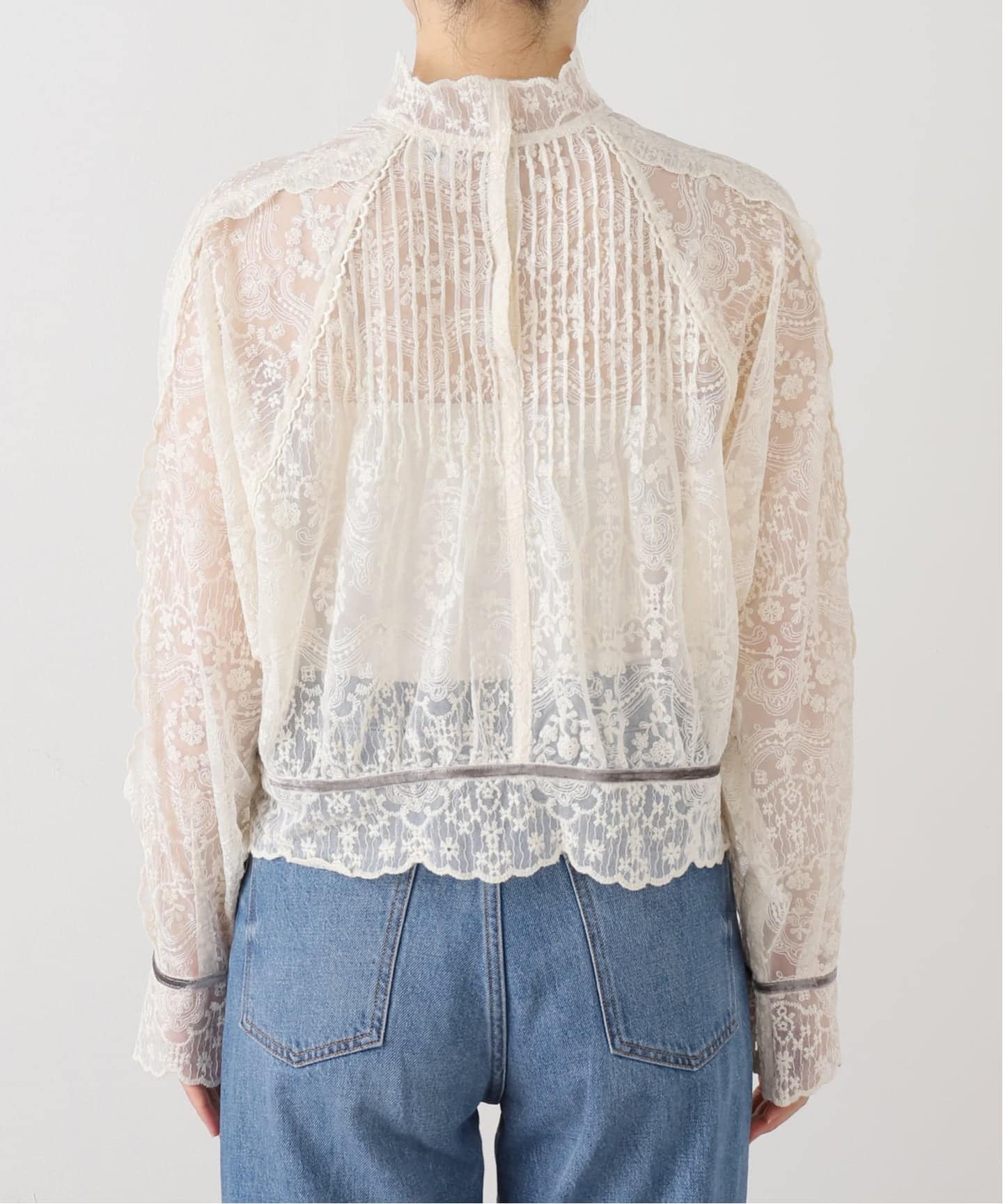 IENA LA BOUCLE チュールエンブロイダリーブラウス（シャツ／ブラウス
