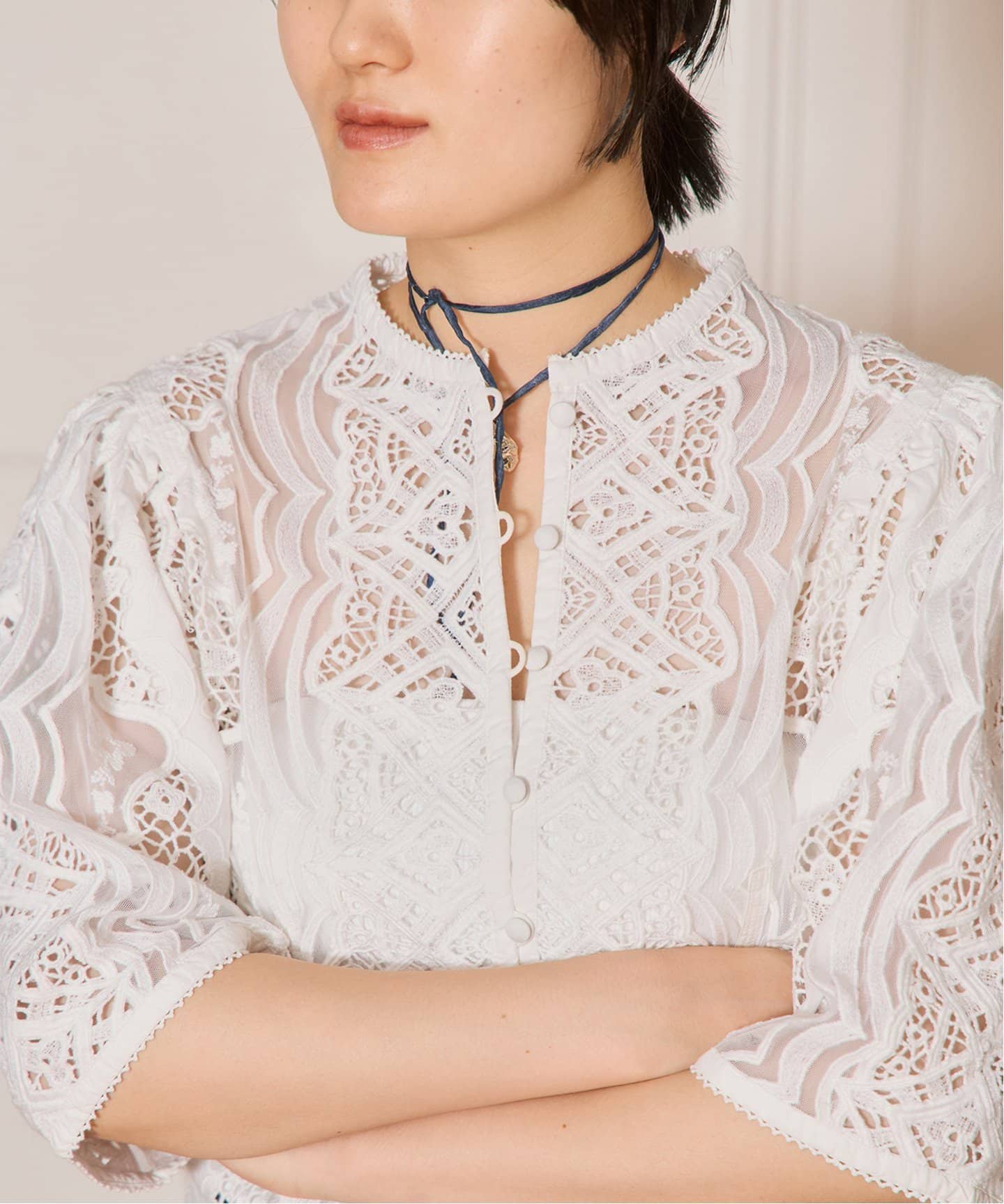 IENA LA BOUCLE エンブロイダリーブラウス（シャツ／ブラウス）｜IENA