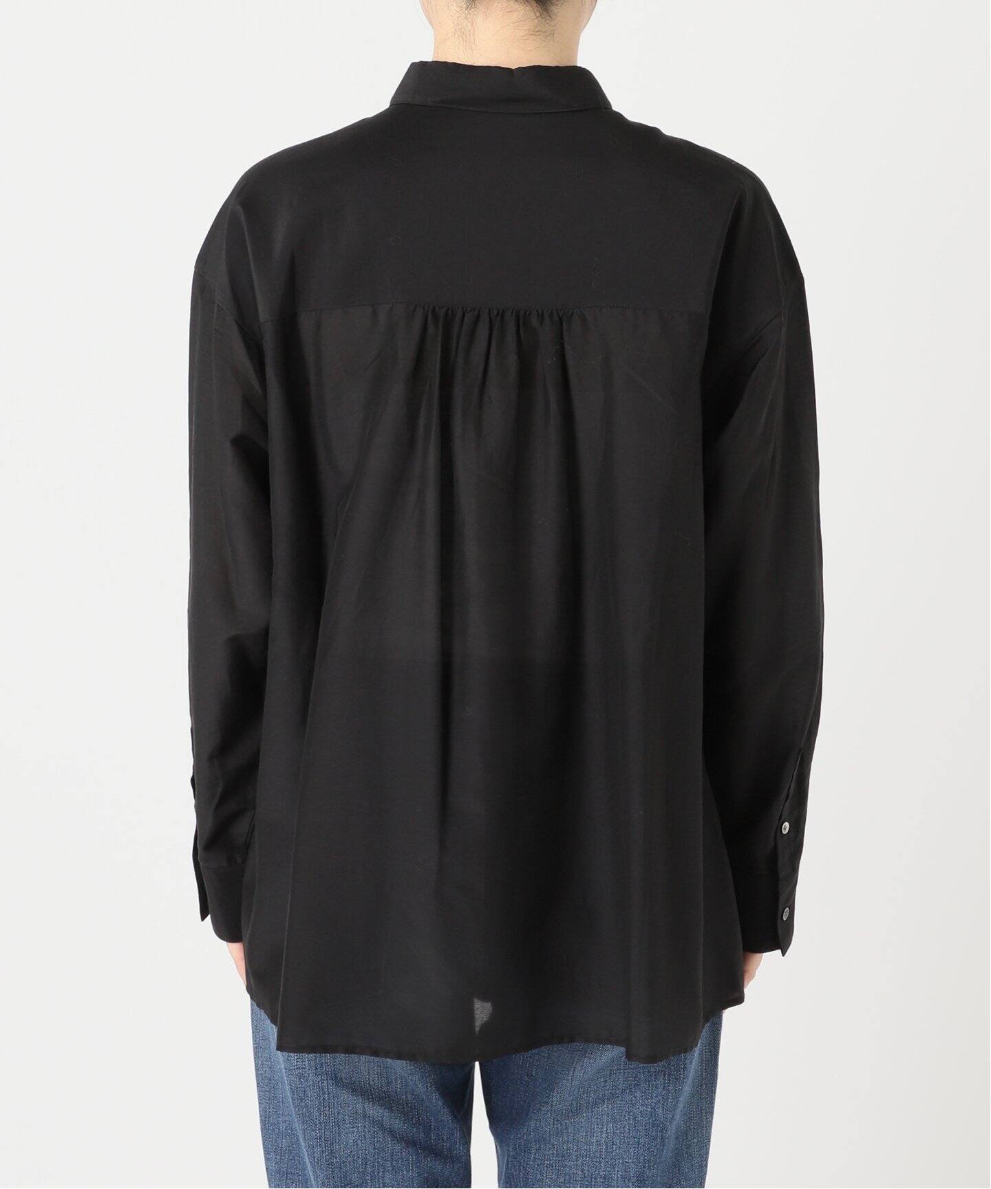 追加》コットンシルクフロントフリルブラウス（シャツ／ブラウス