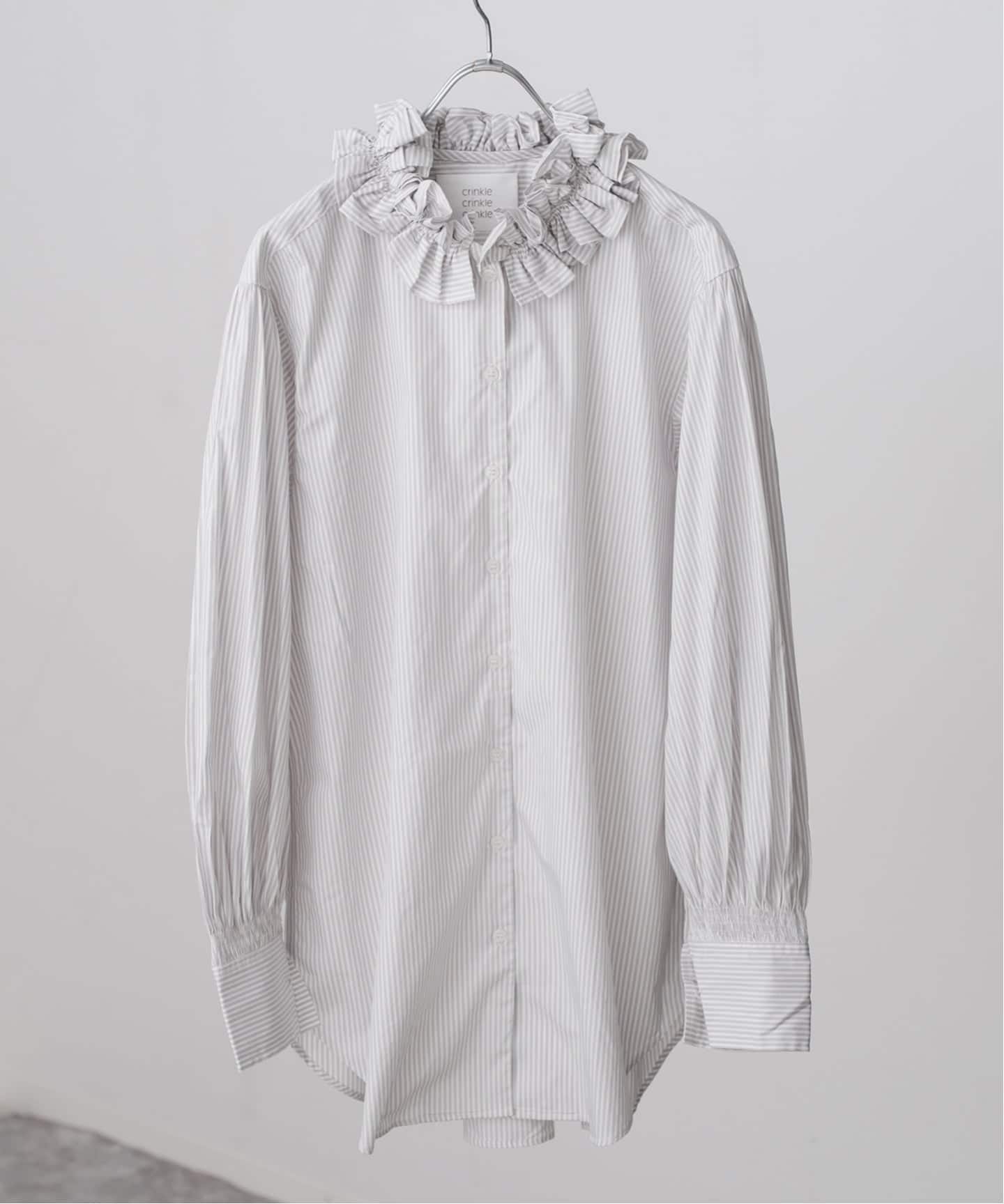 crinkle crinkle crinkle 別注frill coller shirts*（シャツ／ブラウス