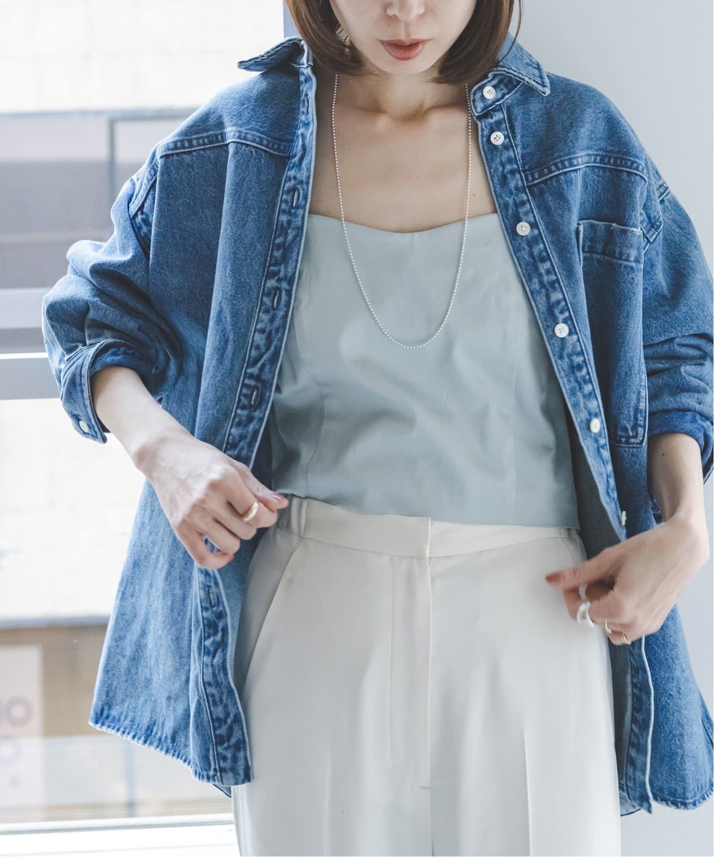 バッククロスサテンキャミソール（キャミソール）｜NOBLE（ノーブル