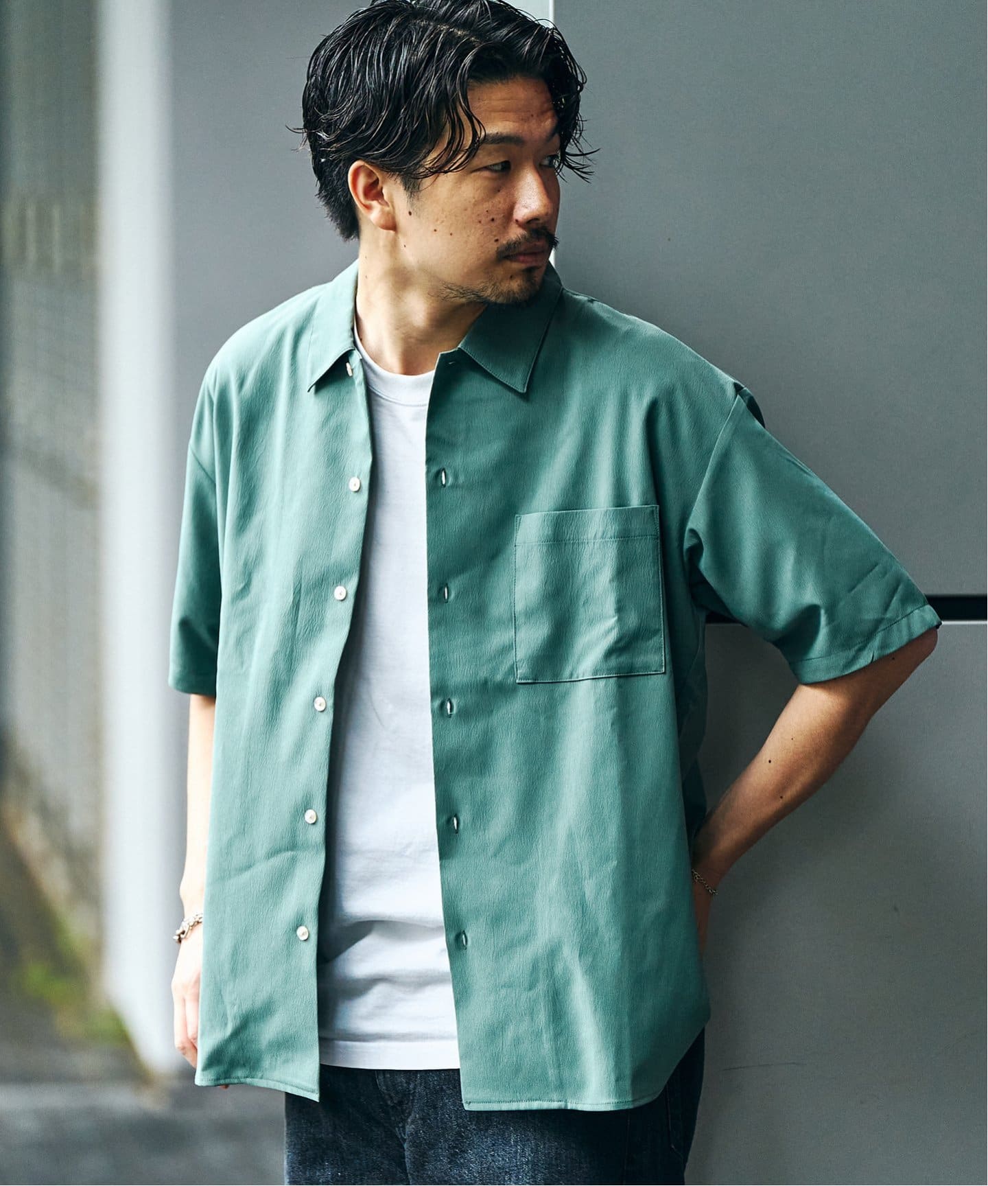 WRINKLES オープンカラーシャツ（シャツ／ブラウス）｜417 EDIFICE