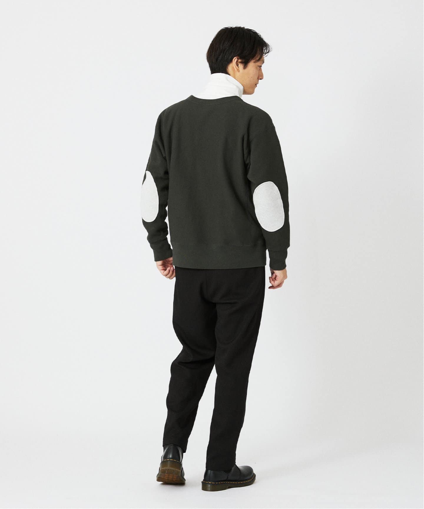 CHAMPION / チャンピオン 別注 R/W エルボーパッチ クルーネック