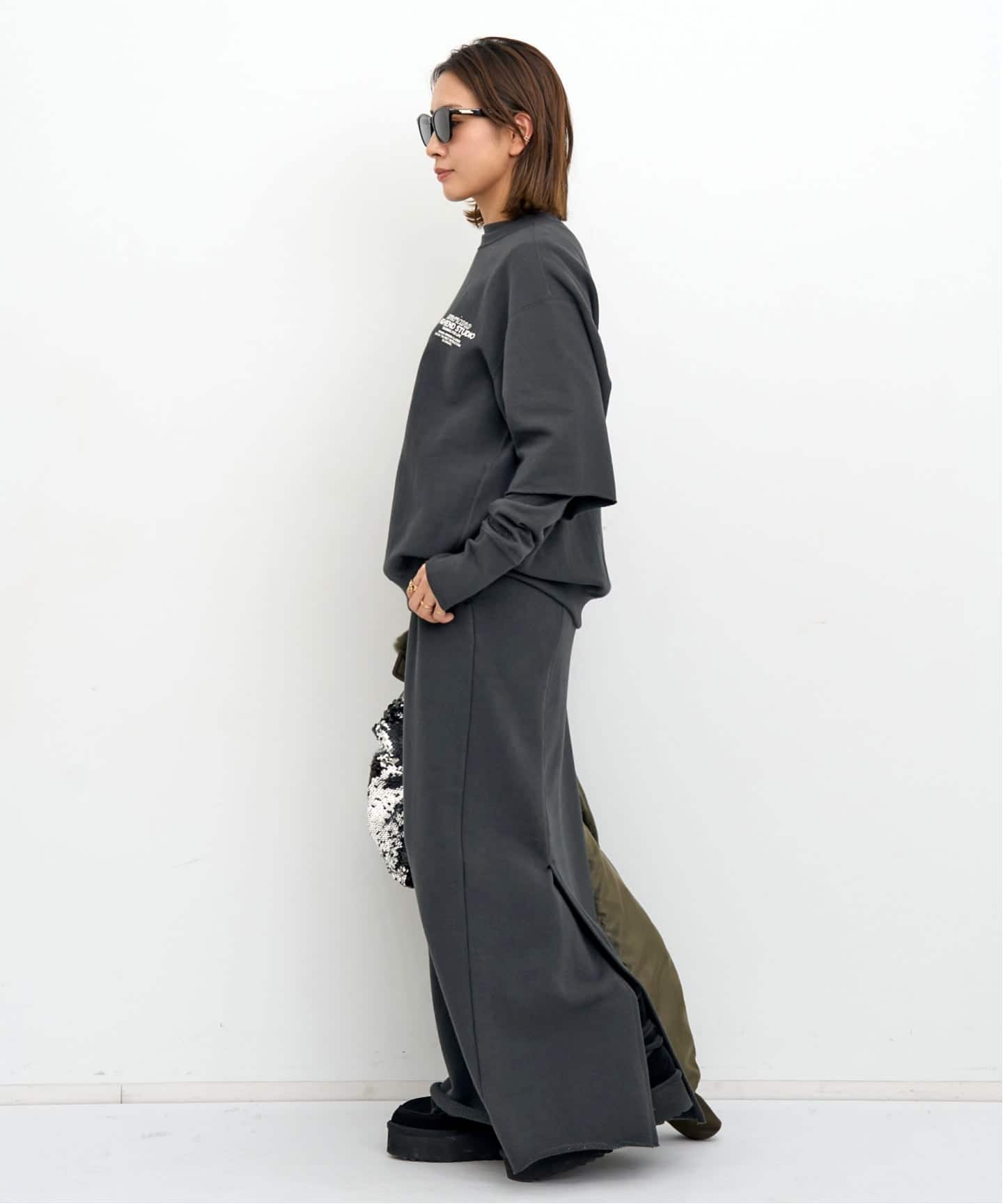 AMERICANA/アメリカーナ】 HALF SLEEVE SWEAT（スウェット）｜L