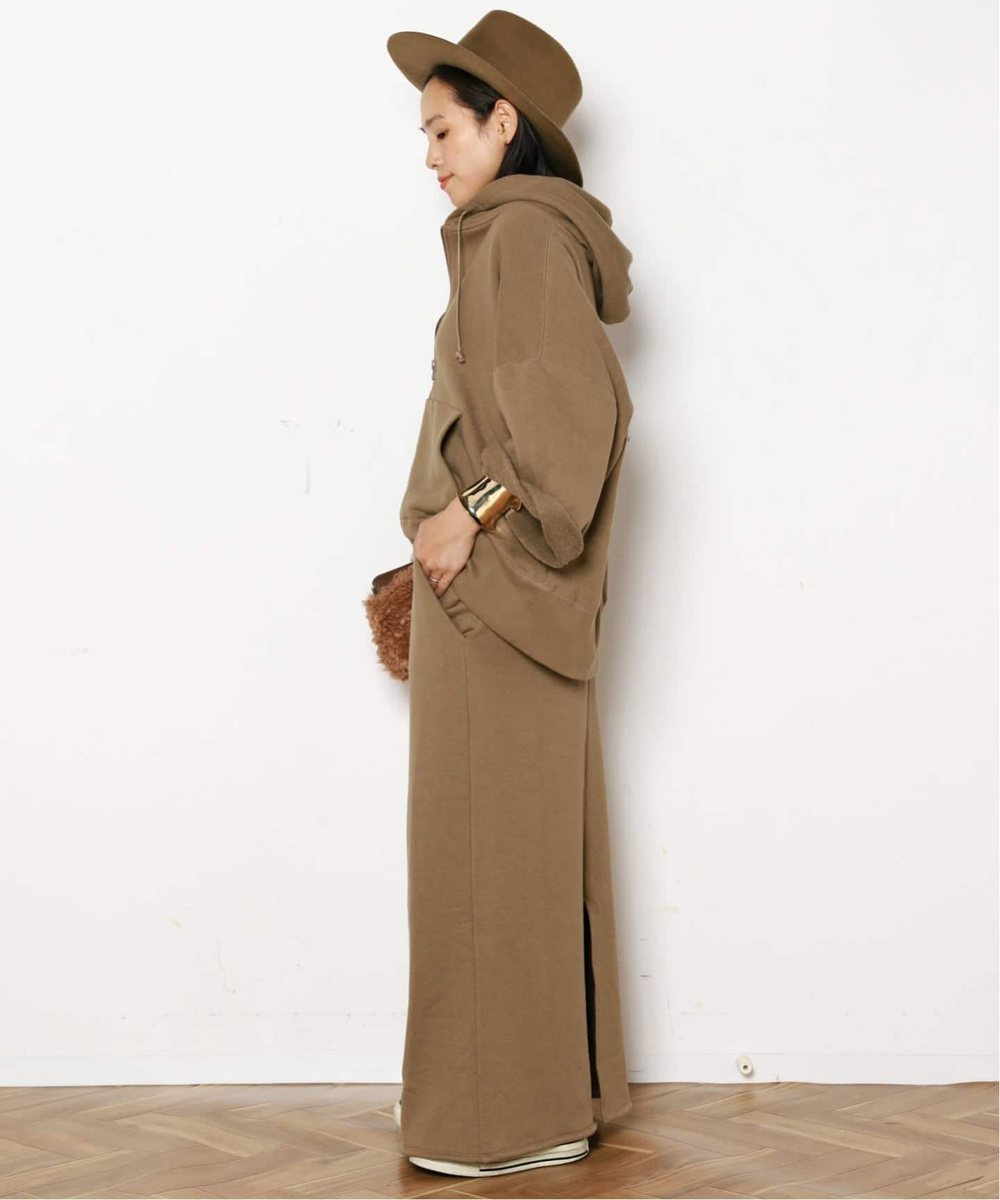 ウールミックスハーフジップフーディ（Tシャツ／カットソー）｜AP