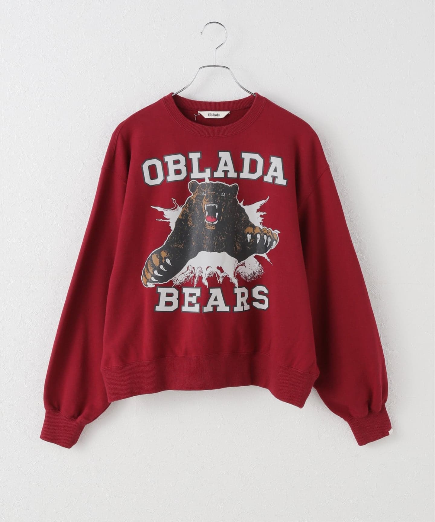 一部店舗+WEB限定》oblada / オブラダ BEARS SWEAT（スウェット