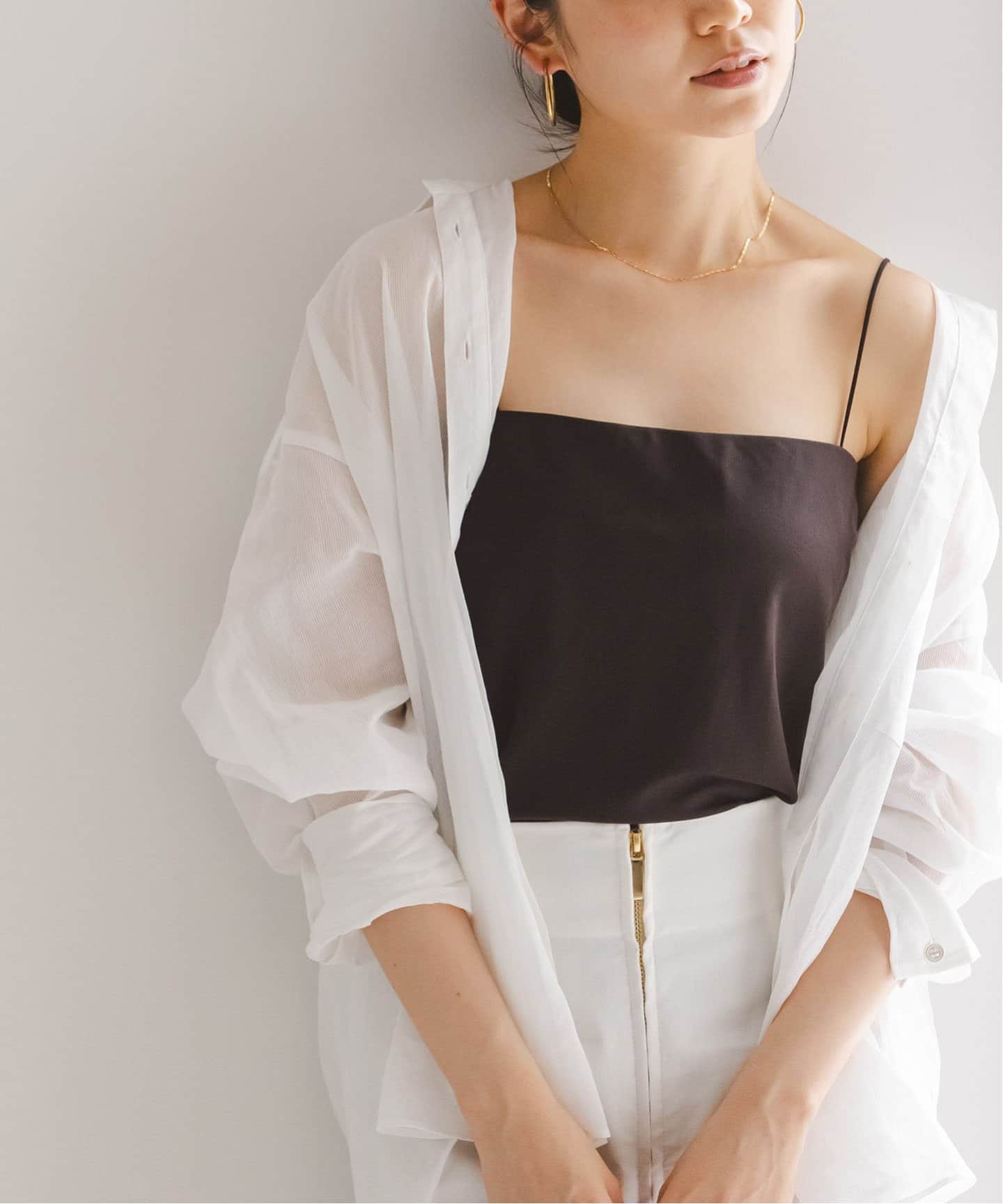 追加2》カップ付きベアラインスイマーキャミ（カップ付きインナー