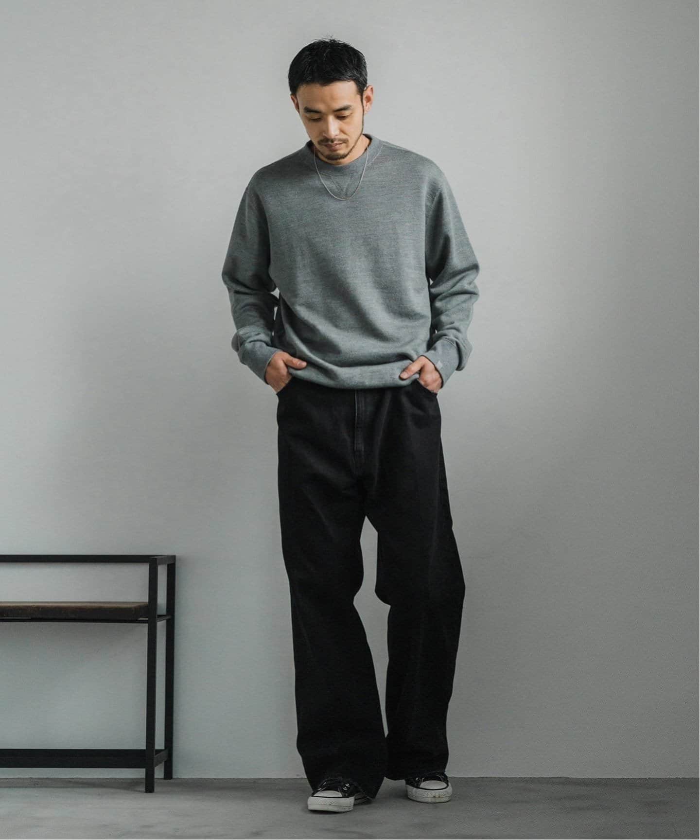 LOOPWHEELER × LOWERCASE for EDIFICE ウール/シルク スウェットSP