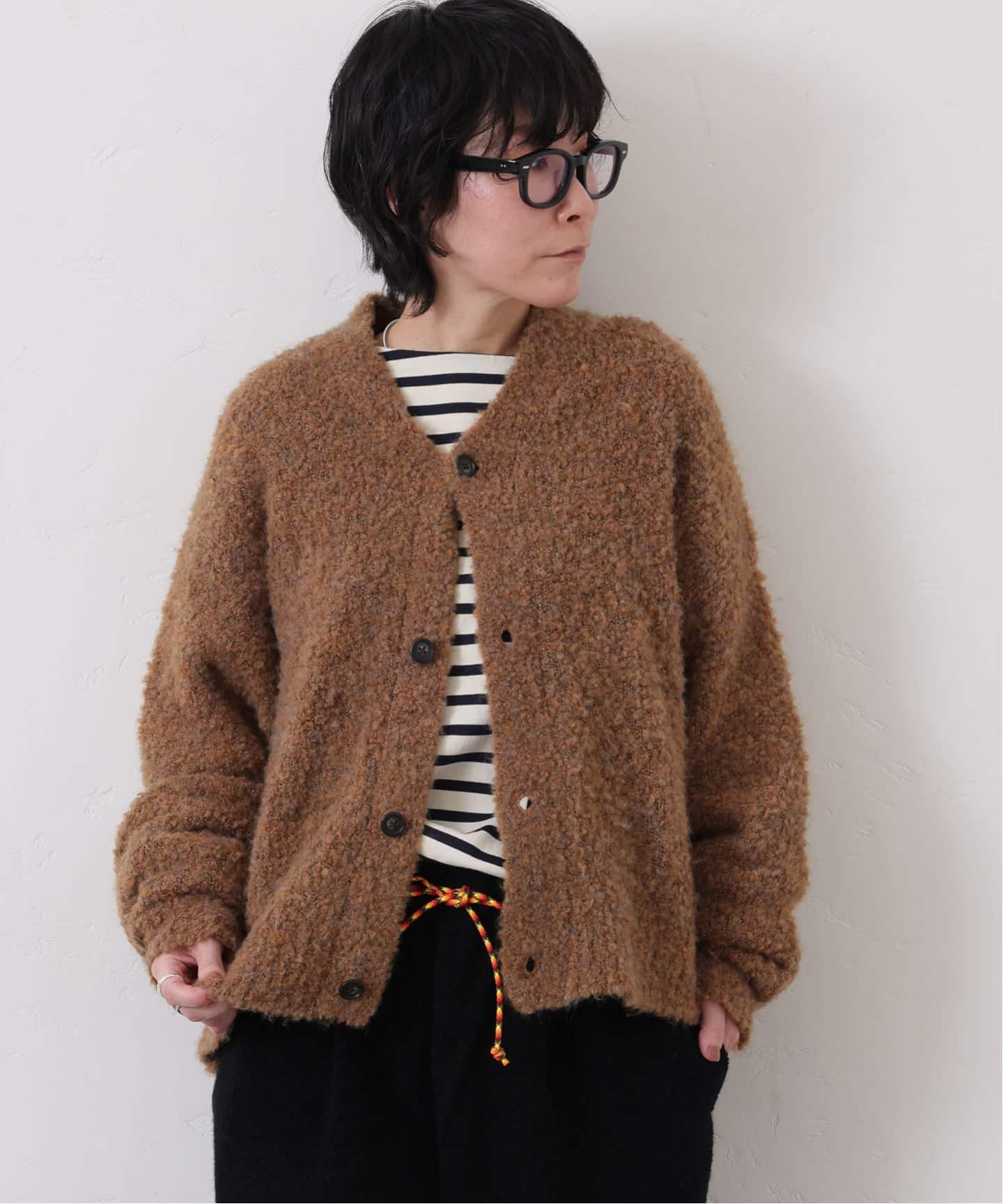 追加》ブークレー Vネックカーディガン（カーディガン）｜journal