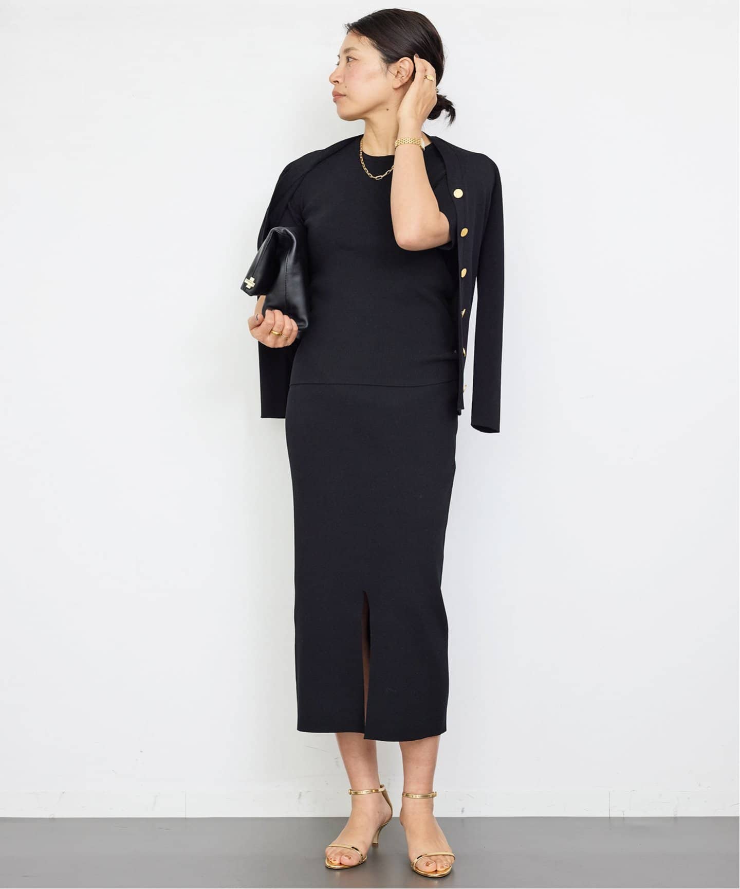 追加 *DINER RIB Vネックカーディガン（カーディガン）｜Deuxieme