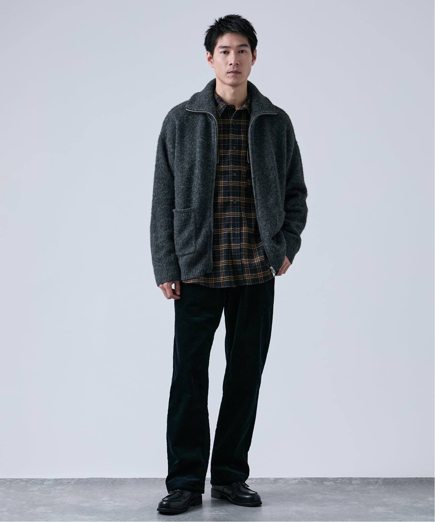 OSKR別注 ジップ シャギードライバーズニット（ニット／セーター