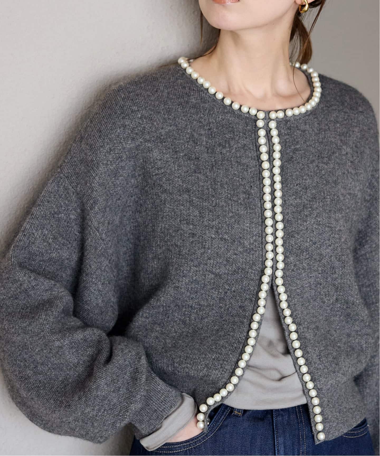 パールカーディガン（カーディガン）｜SLOBE IENA（スローブ イエナ