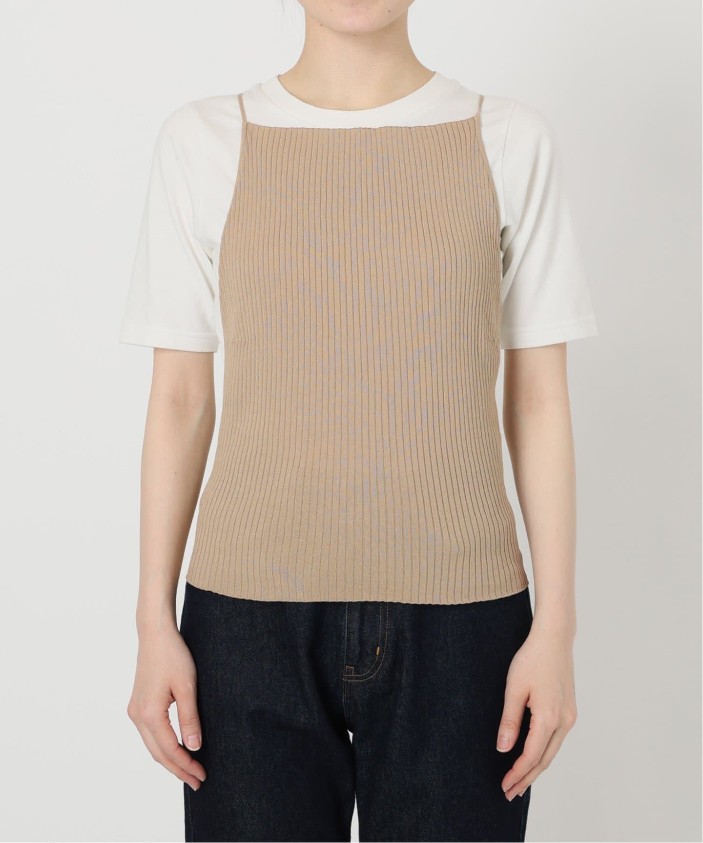 バックオープンリブニットキャミ（ニット／セーター）｜SLOBE IENA