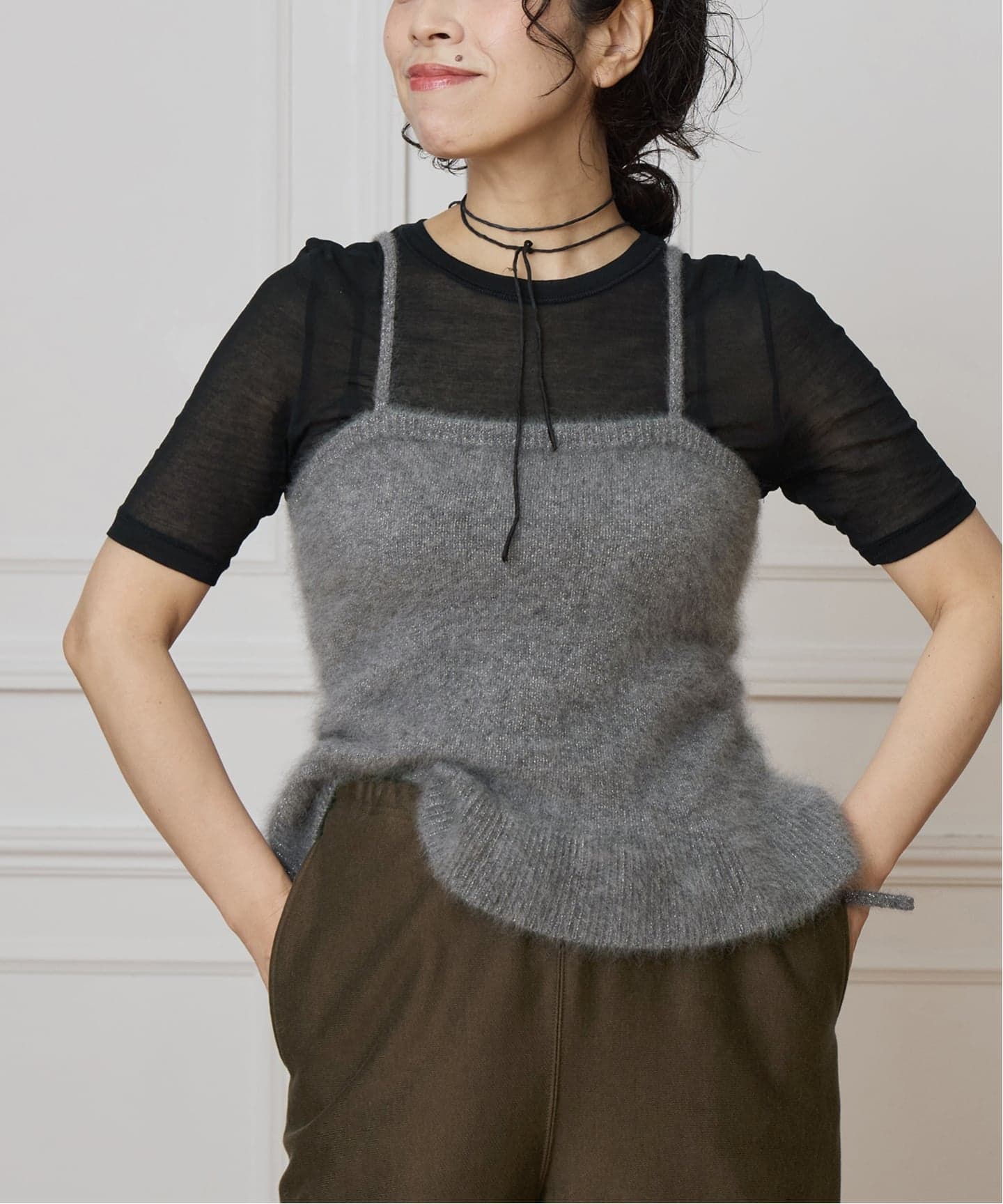 IENA LA BOUCLE ファーニットキャミソール（ニット／セーター）｜IENA