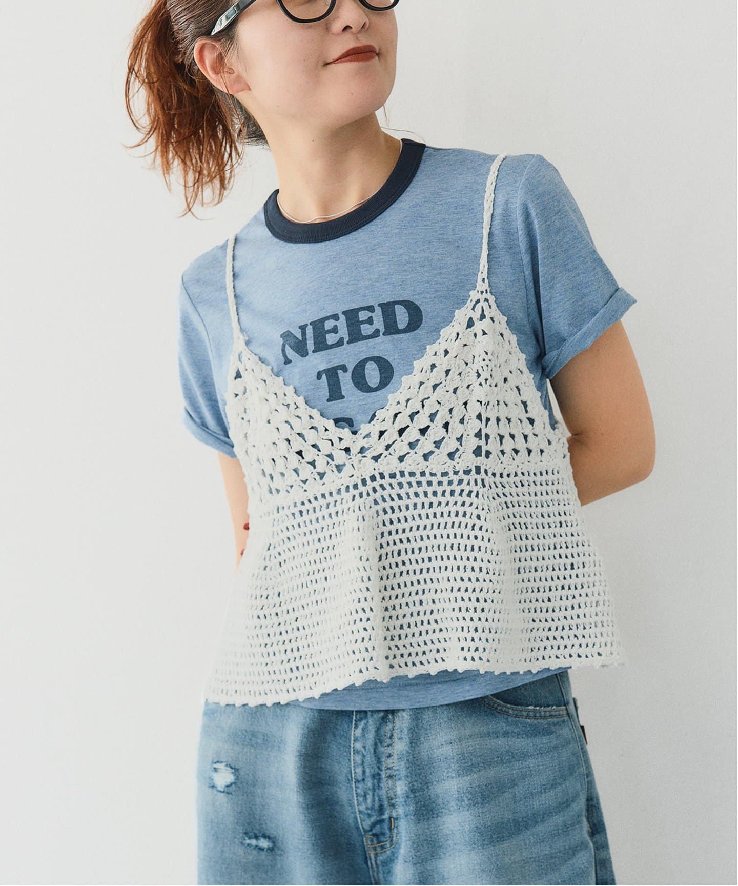 クロシェニットキャミソール（キャミソール）｜Spick and Span