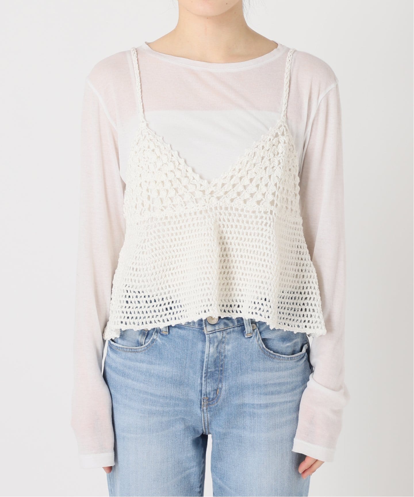 クロシェニットキャミソール（キャミソール）｜Spick and Span