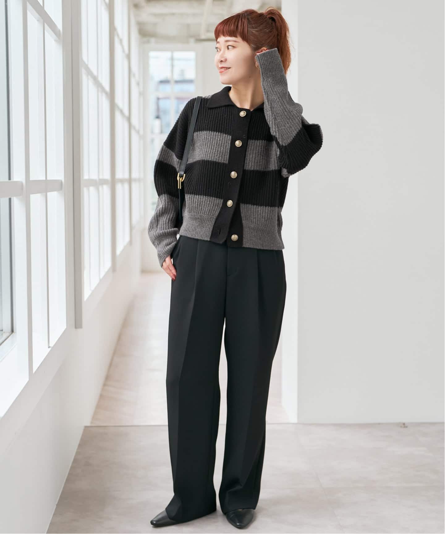 ラガーボーダーニットカーディガン（カーディガン）｜Spick and Span