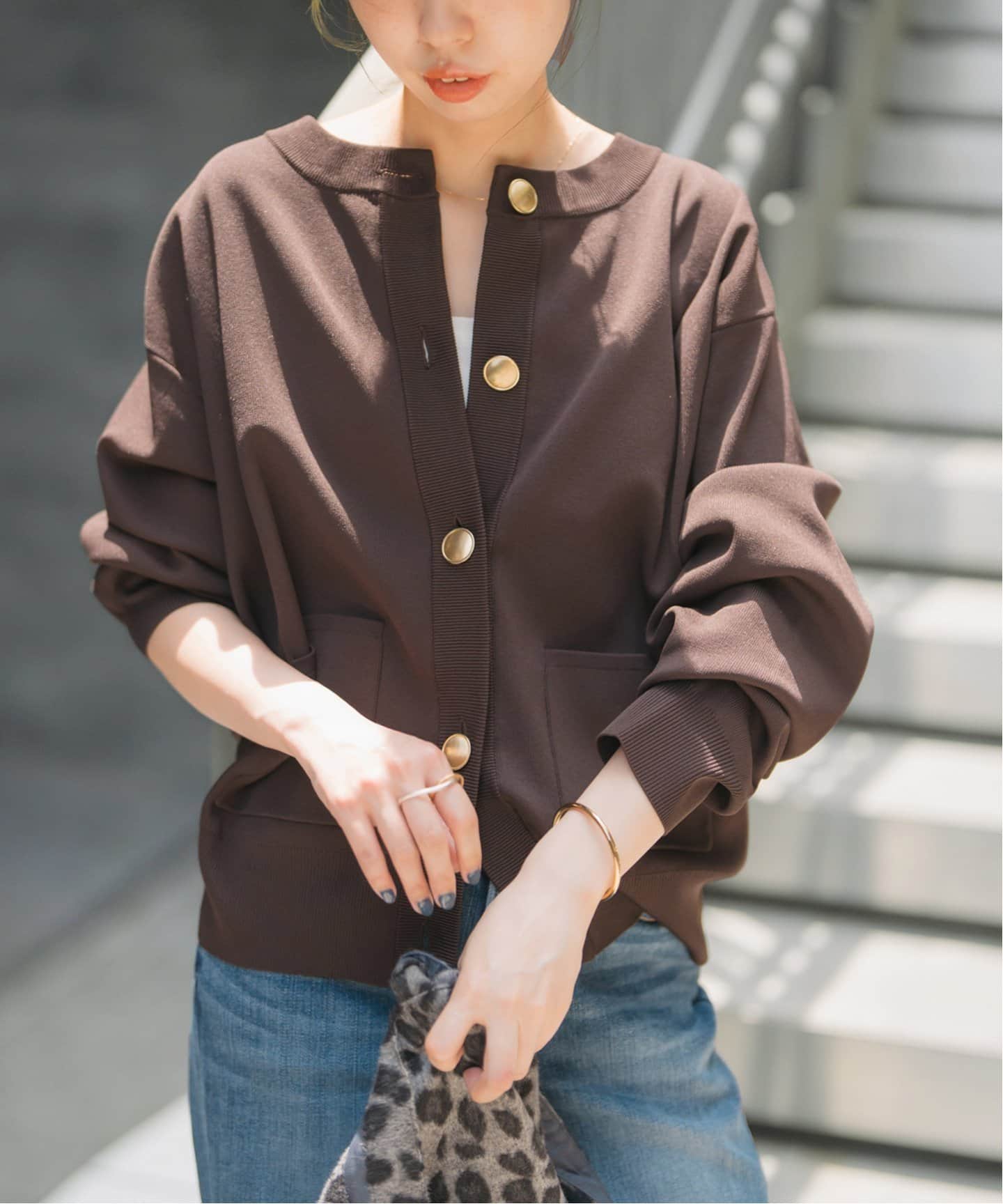 WEB限定 / 追加》ウォッシャブルクルーネックカーディガン