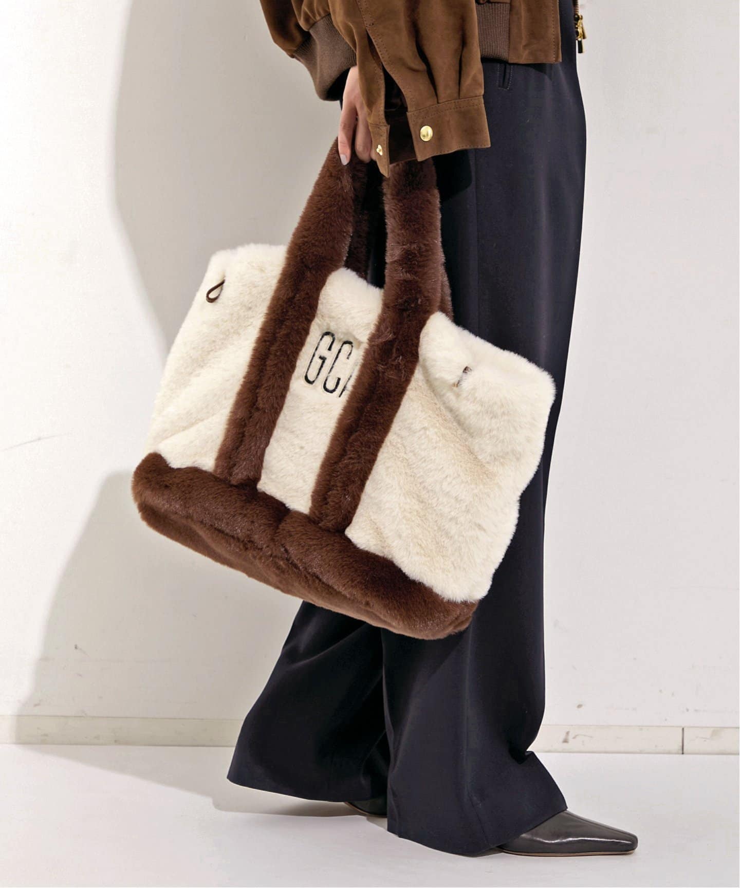 GOOD GRIEF!/グッド グリーフ】 GCA EMB FAUX FUR TOTE BAG（トート