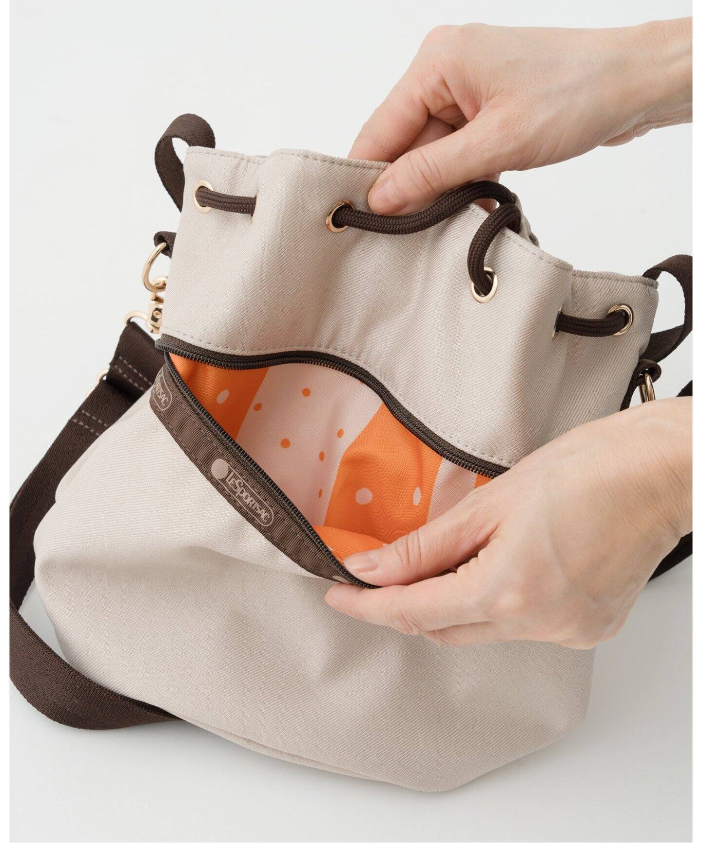 LeSportsac/レスポートサック × IENA ENFANT Drawstring Bucket Bag