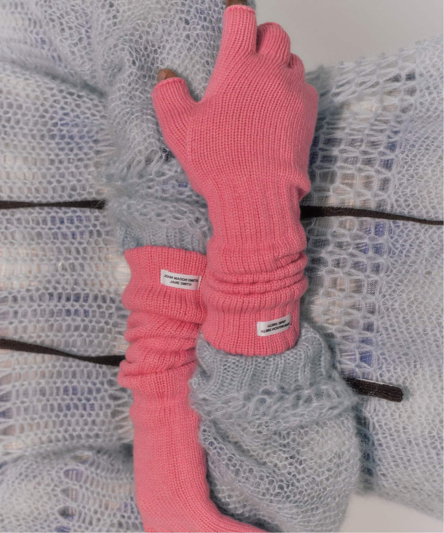 JANE SMITH 5G THREE FINGERLESS KNIT GLOVES（手袋）｜BOICE FROM