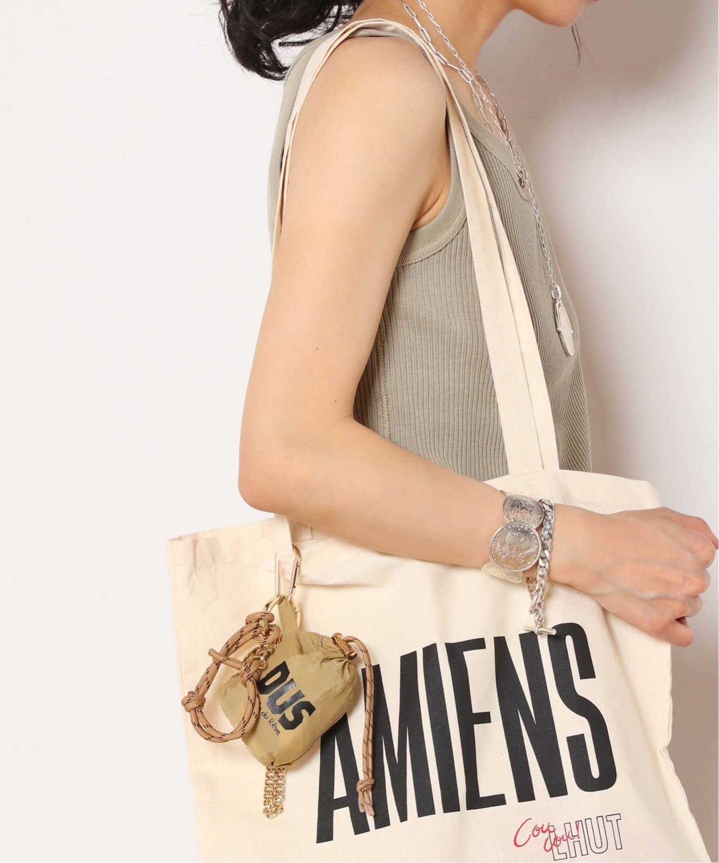 SKIN/スキン】別注フォルダブルパッカブルトートwithチャーム（トート