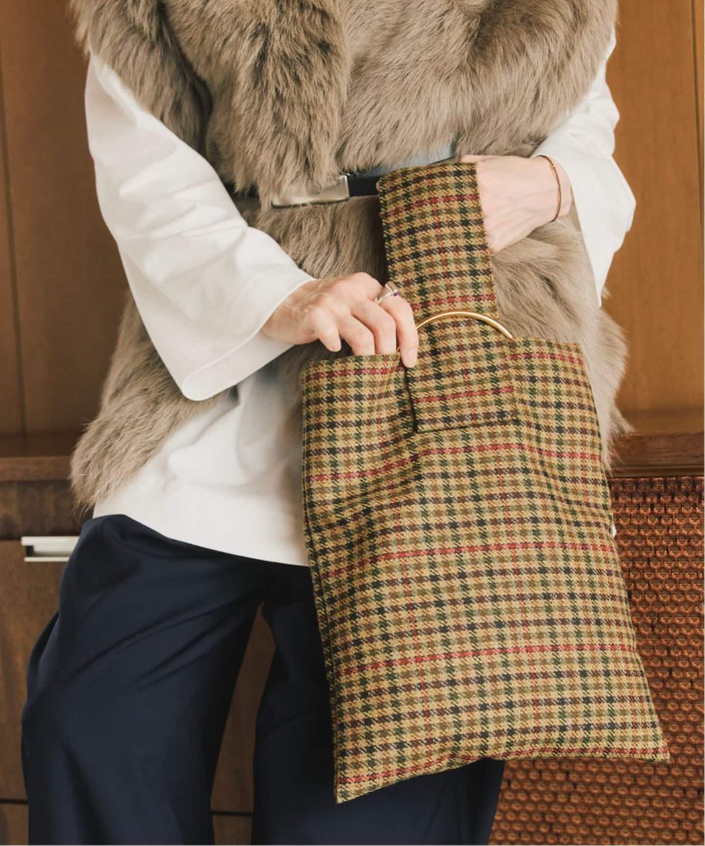 追加》LERET.H ルレアッシュ 別注サック・カレ チェック（ハンドバッグ