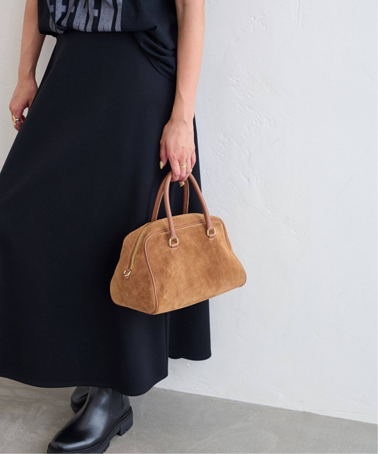 WEB限定/追加》AULENTTI /オウレンティSUEDE BOSTON BAG5（ボストン