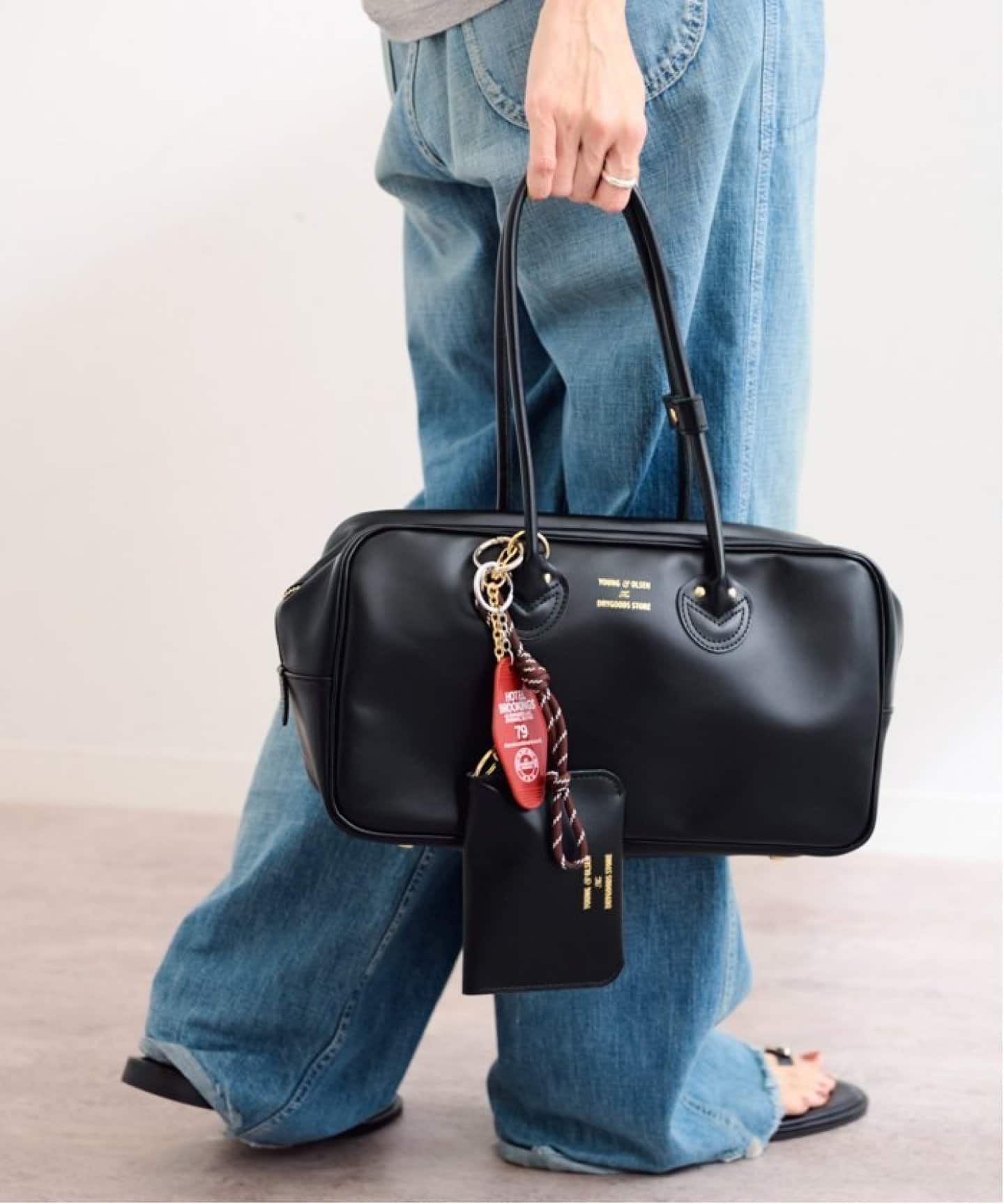 YOUNG&OLSEN 別注SMOOTH LEATHER STUDENT M KHWL（ハンドバッグ