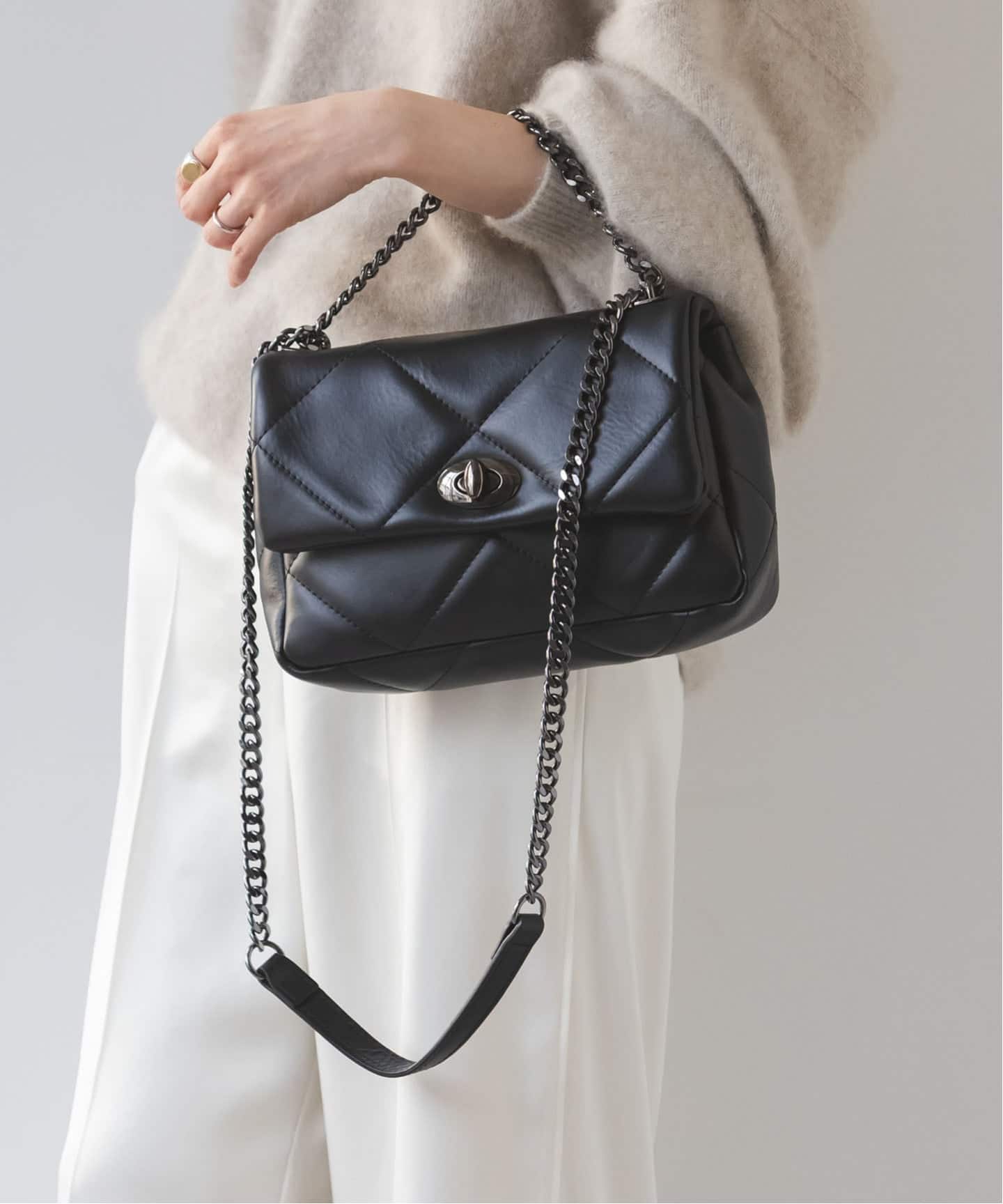 別注・追加》Maison Vincent パッファーキルティングチェーンバッグ