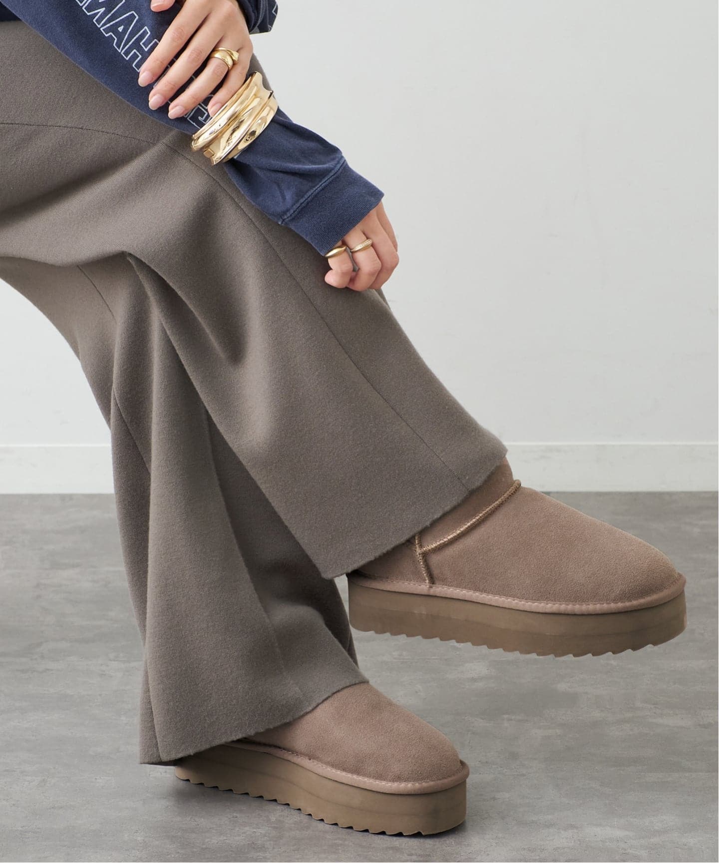 COLORS OF CALIFORNIA/カラーズオブカリフォルニア】 SUEDE MINI BOOTS