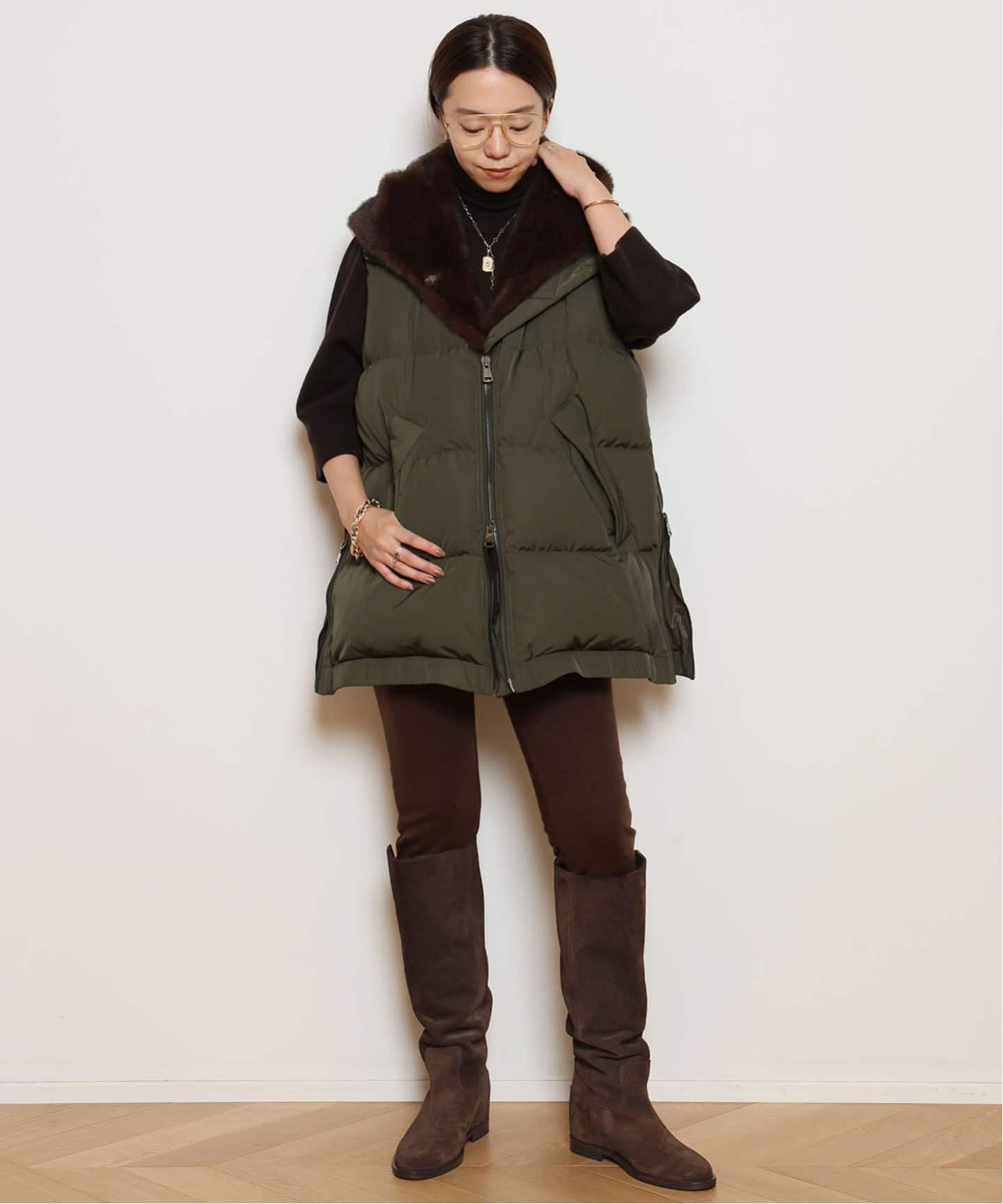 Via Roma 15 LONG ブーツ(Suede)（ロングブーツ）｜MUSE de Deuxieme