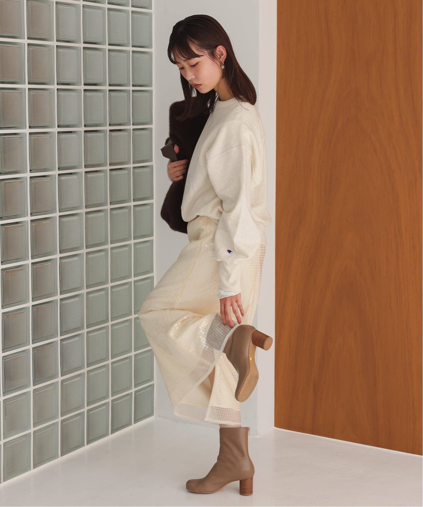 WEB限定サイズあり/追加》SLOBE スクエアトゥショートブーツ（ブーティ