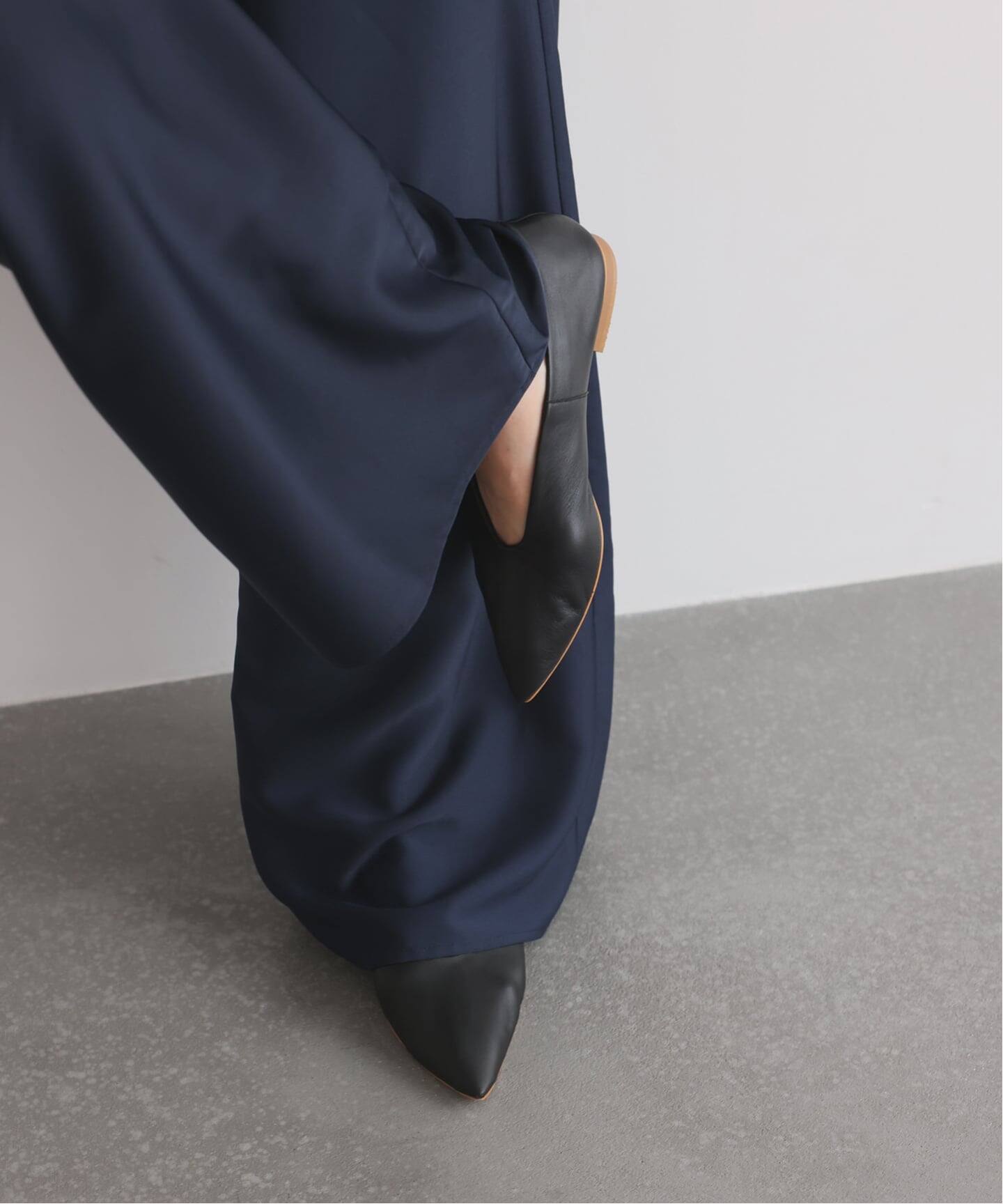 一部WEB限定/追加》BONITAS/ボニータス レザーポインテッドパンプス