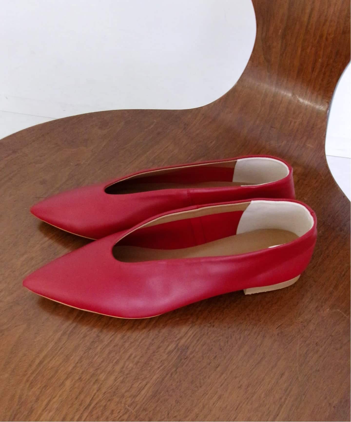 一部WEB限定/追加》BONITAS/ボニータス レザーポインテッドパンプス