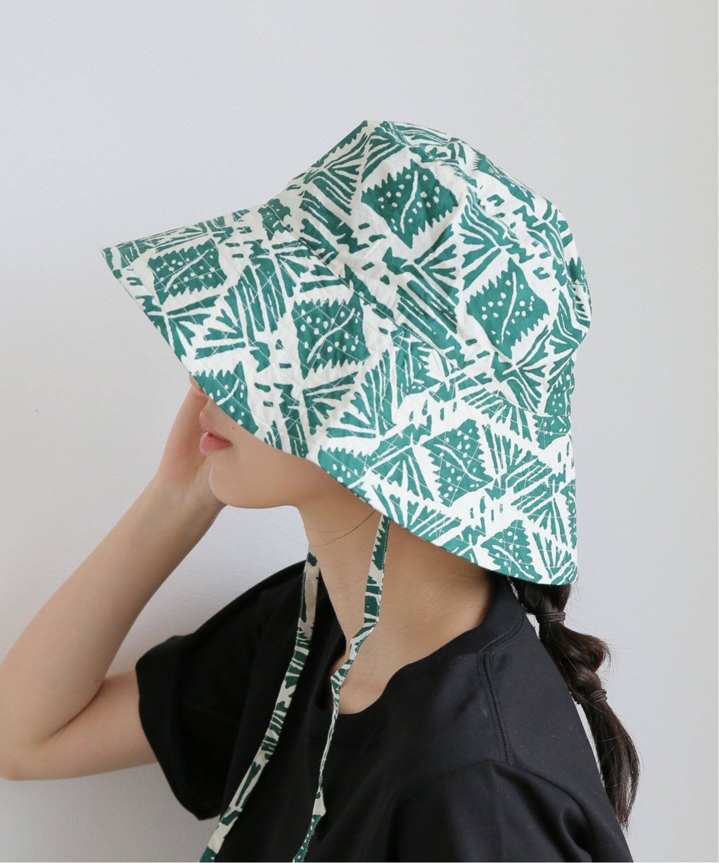 SARA MALLIKA/サラマリカ】 COTTON POPLIM PRINT HAT（ハット