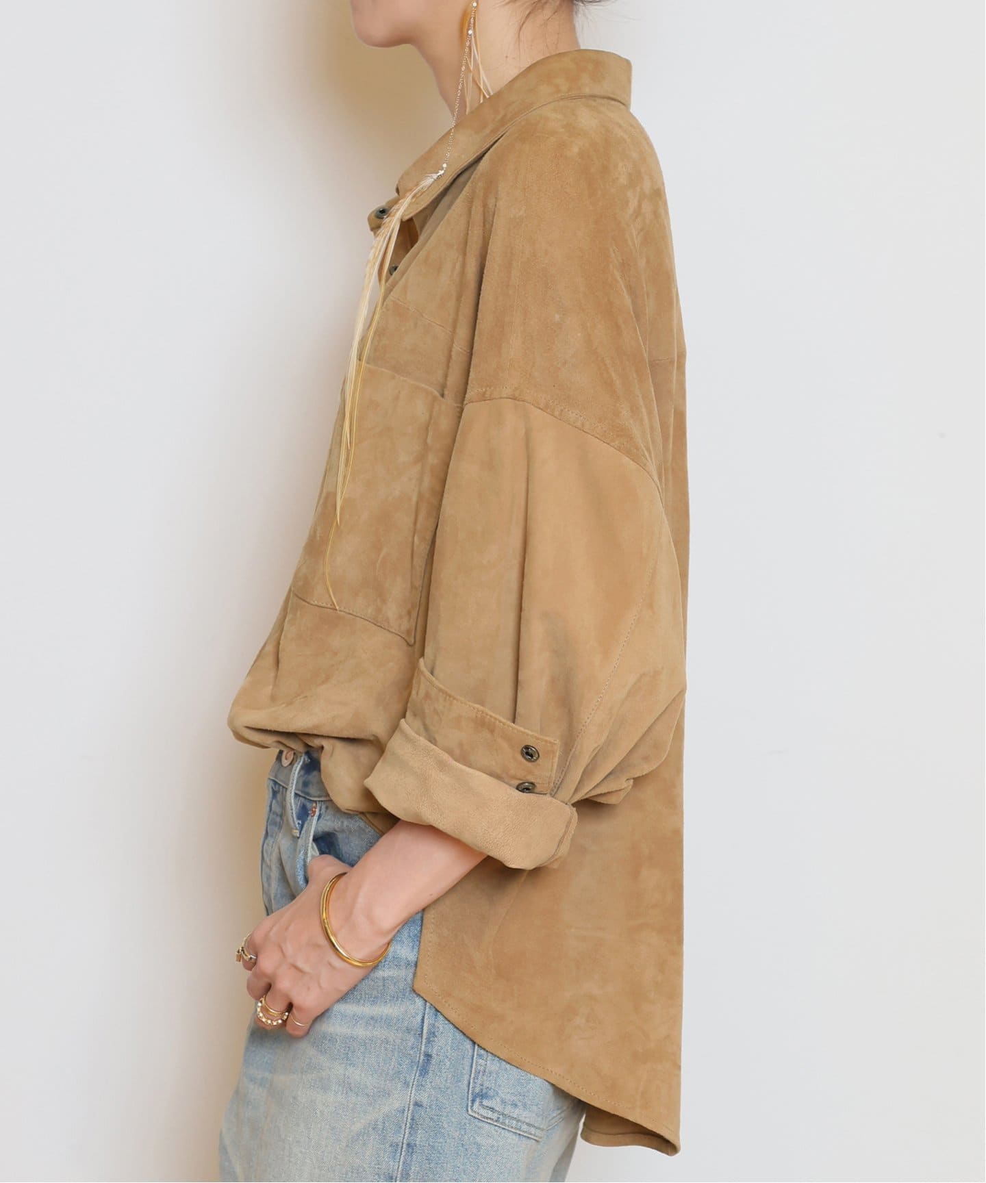 OneTeaSpoon/ワンティースプーン】SUEDE DARIA シャツジャケット