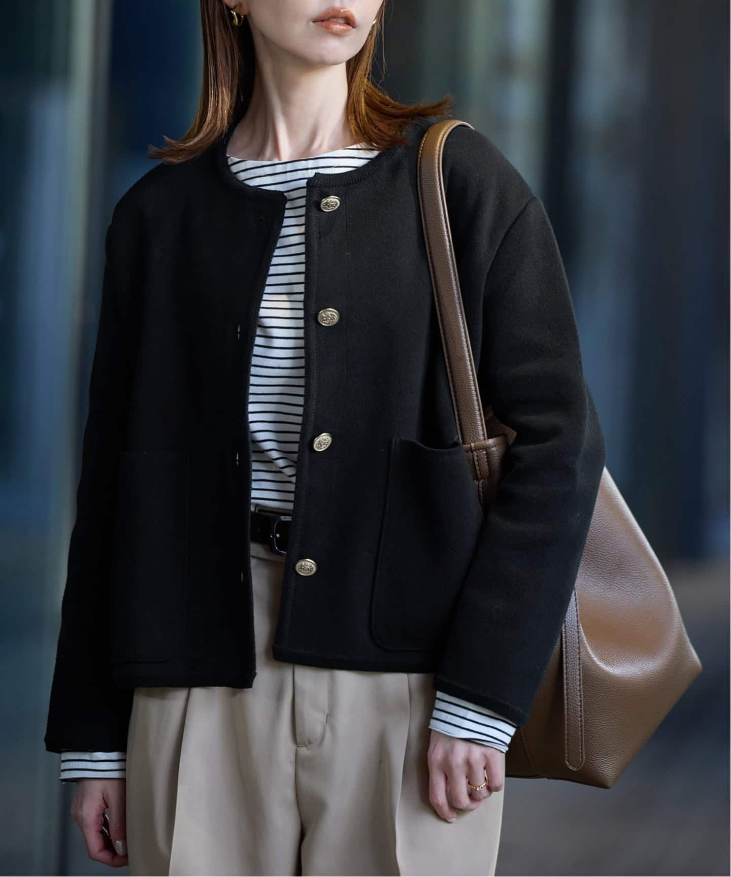 一部WEB・店舗限定カラーあり》ダブルフェイスニットジャケット