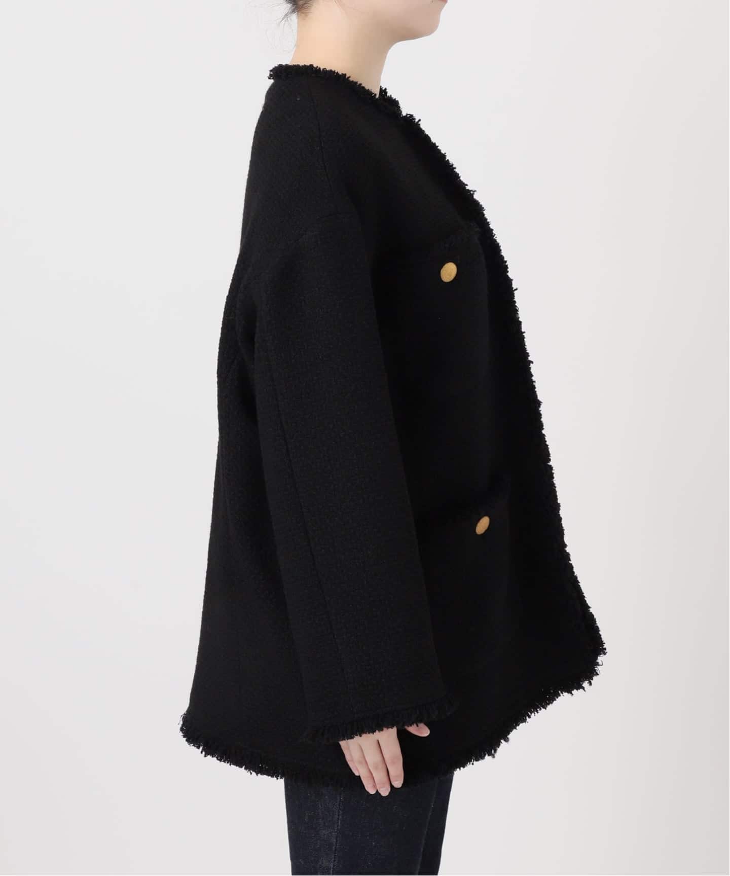 GIOLICAツイードBIGジャケット（ノーカラージャケット）｜JOURNAL