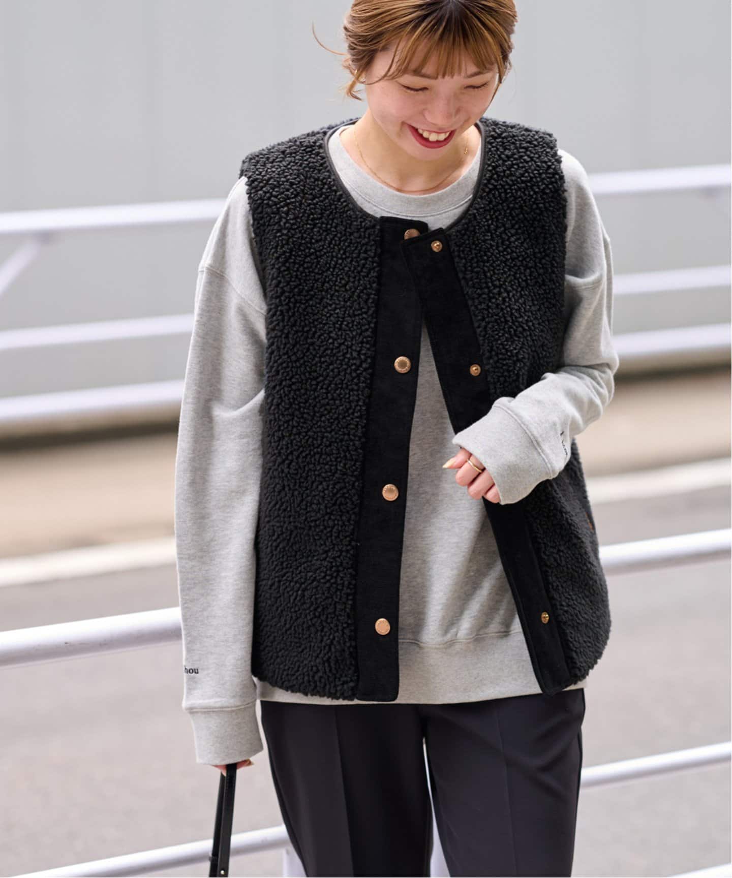 追加》【BARBOUR/バブアー】DULSIE LINER：ボアベスト（ベスト