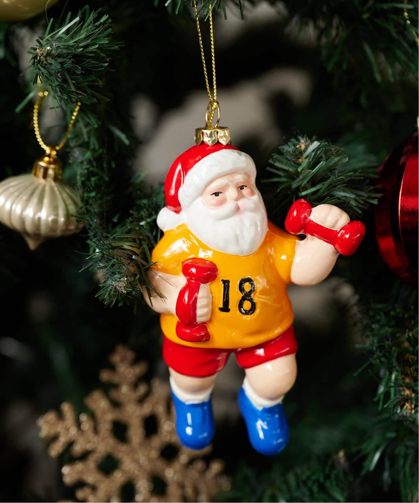 XM ORNAMENT SANTA DUMBBELL クリスマス オーナメント（フォトフレーム