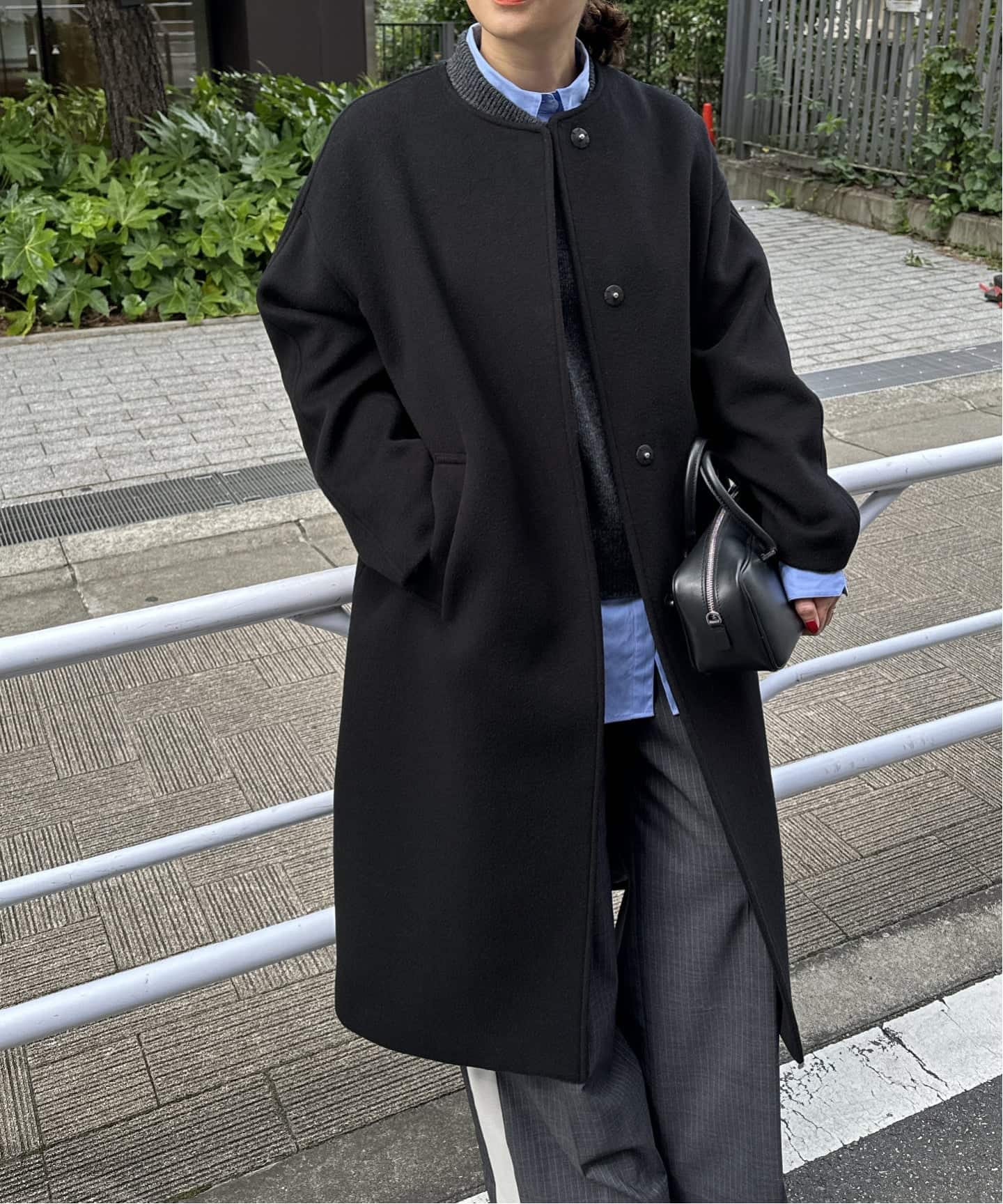 追加》スーパー140ビーバーノーカラーコート（ノーカラーコート