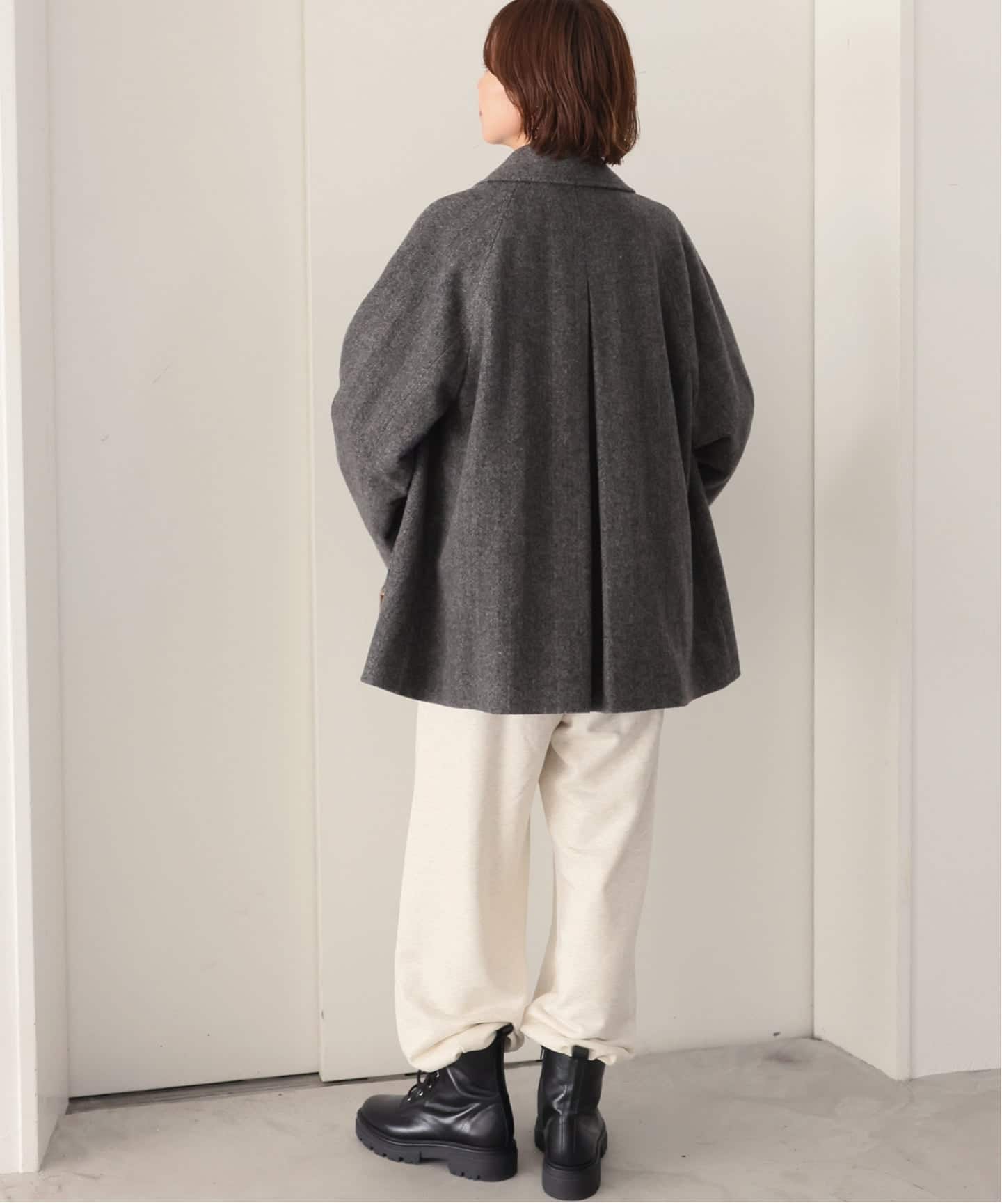 追加》尾州ウールスーパー100Aラインコート（ステンカラーコート