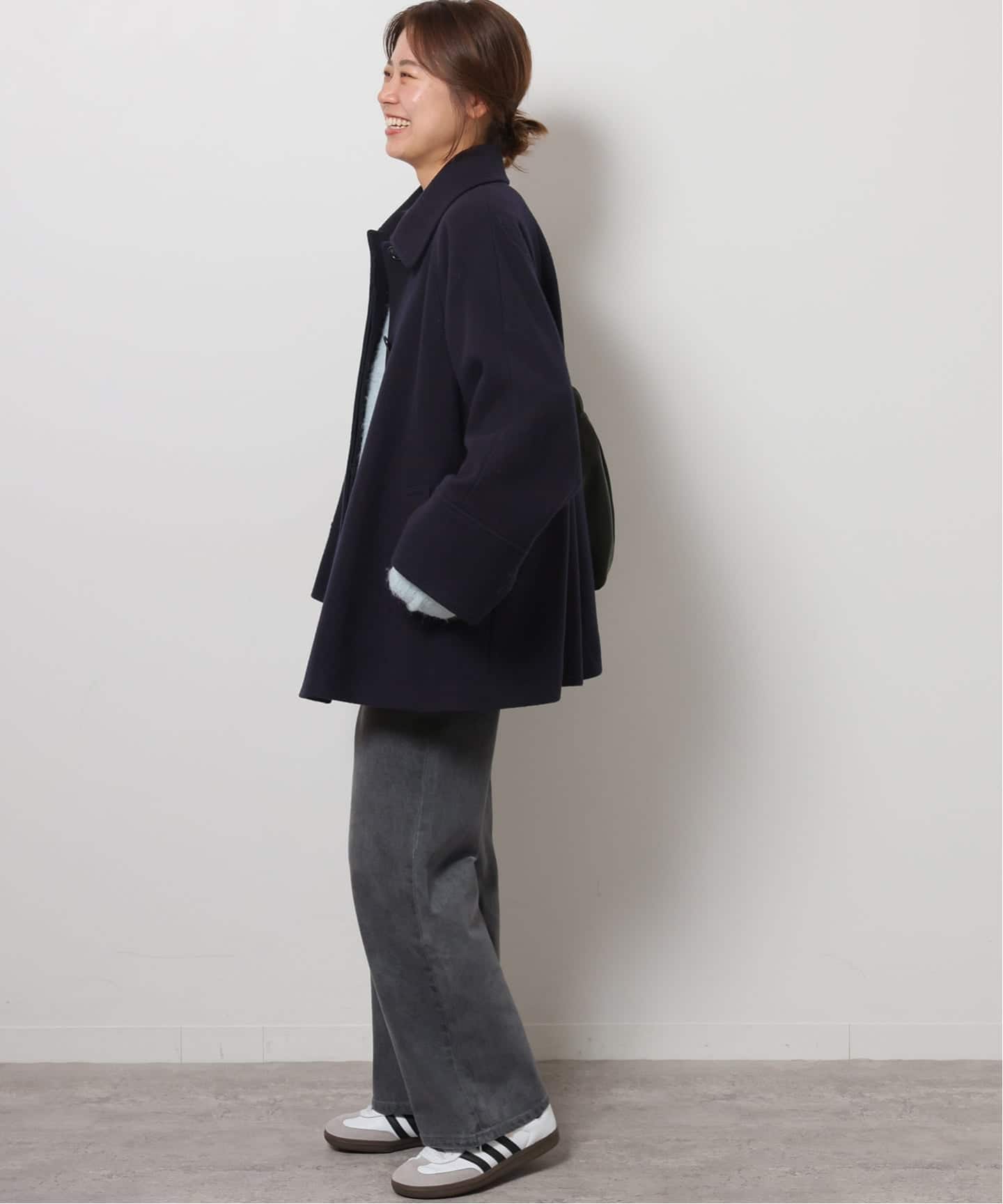 追加》尾州ウールスーパー100Aラインコート（ステンカラーコート