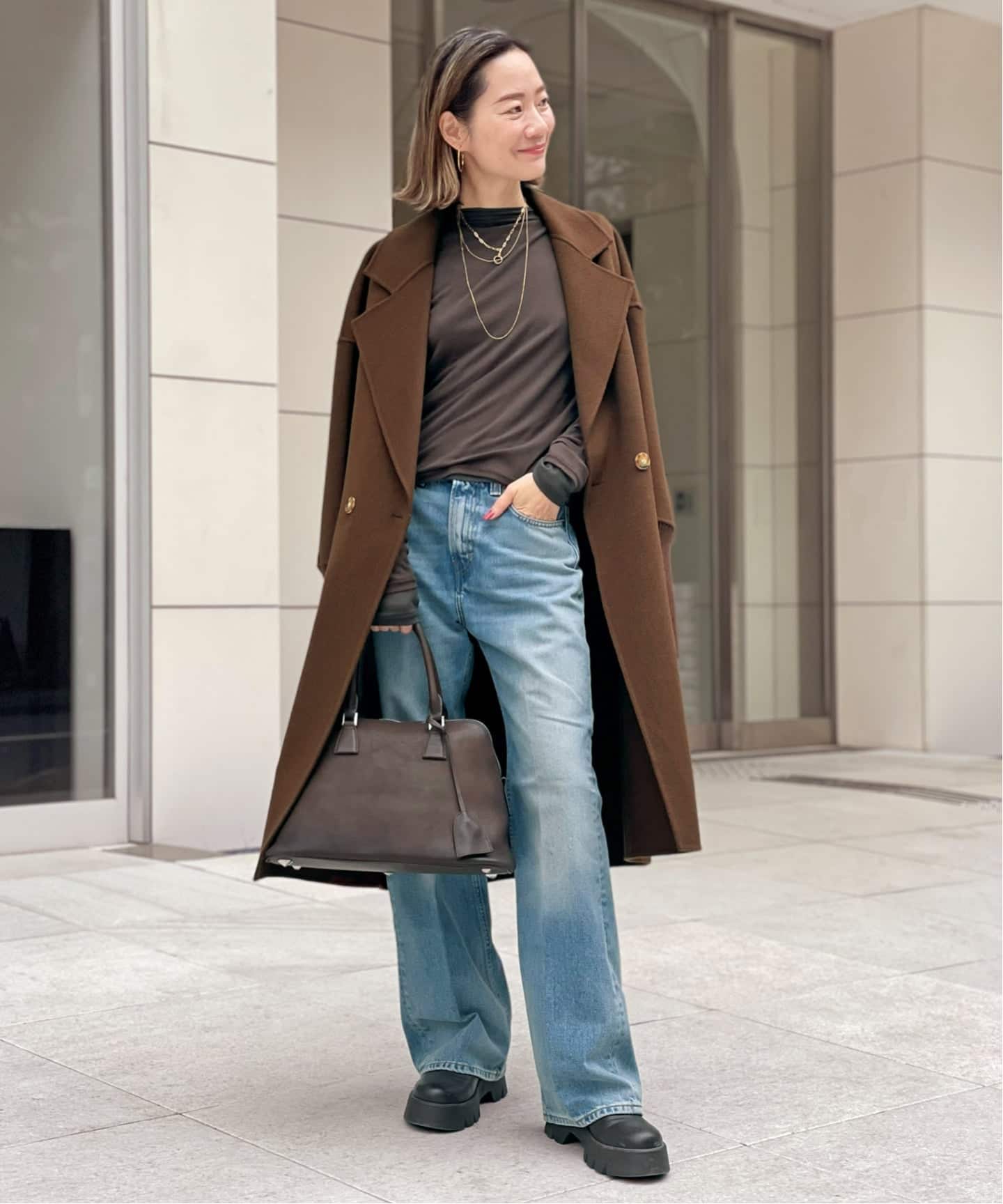 LOU ANDREA/ルーアンドレア】 RIB WOOL COAT（その他ブルゾン