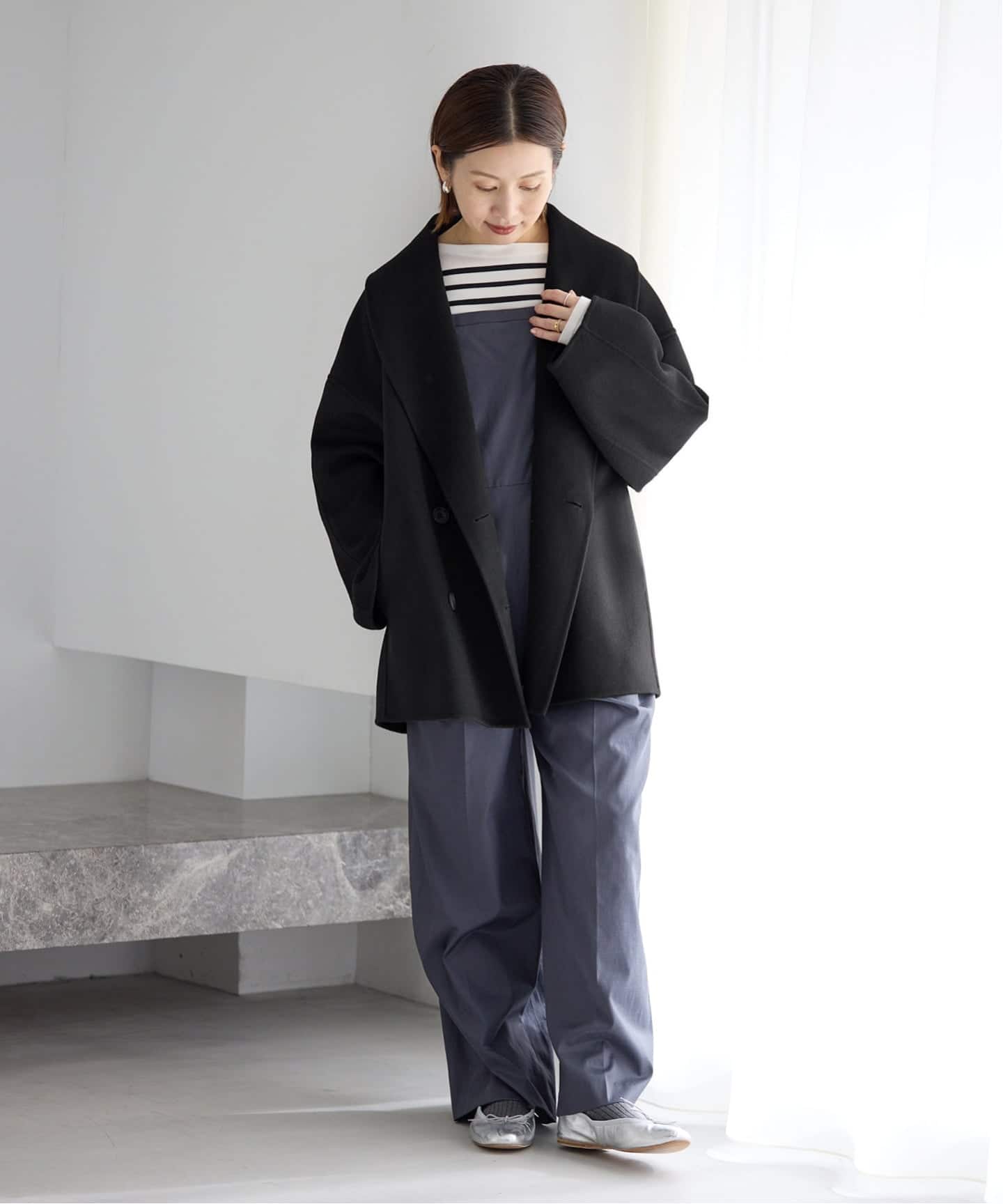 追加3》Super160 ショールカラーハーフコート（その他ブルゾン