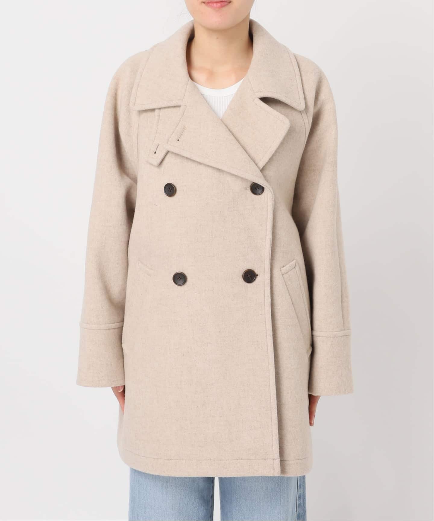 ダブルブレストハーフコート（その他ブルゾン／アウター）｜IENA