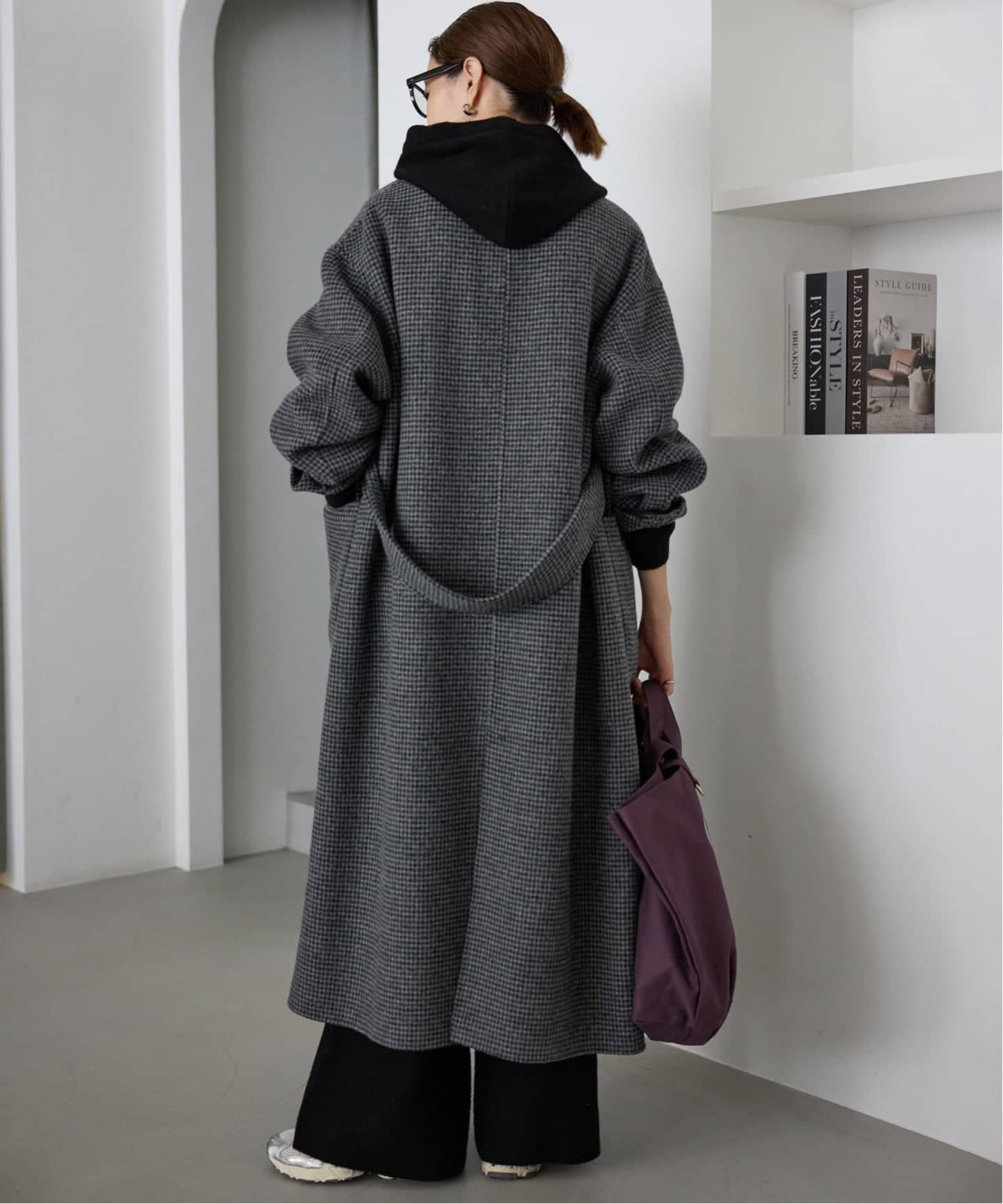 souple wool ダブルフェイスロングコート（チェスターコート）｜SLOBE